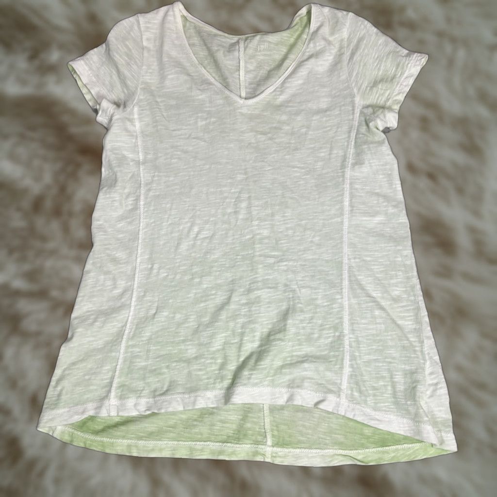 J. Jill J.Jill Sun Bleached Slub Tee Green Short Sleeve Stretch 100% Cotton Women's XS T-Shirt Shirt Womens XS Green Stretchy Size 26" / US 2 / IT 38 - 1 Thumbnail