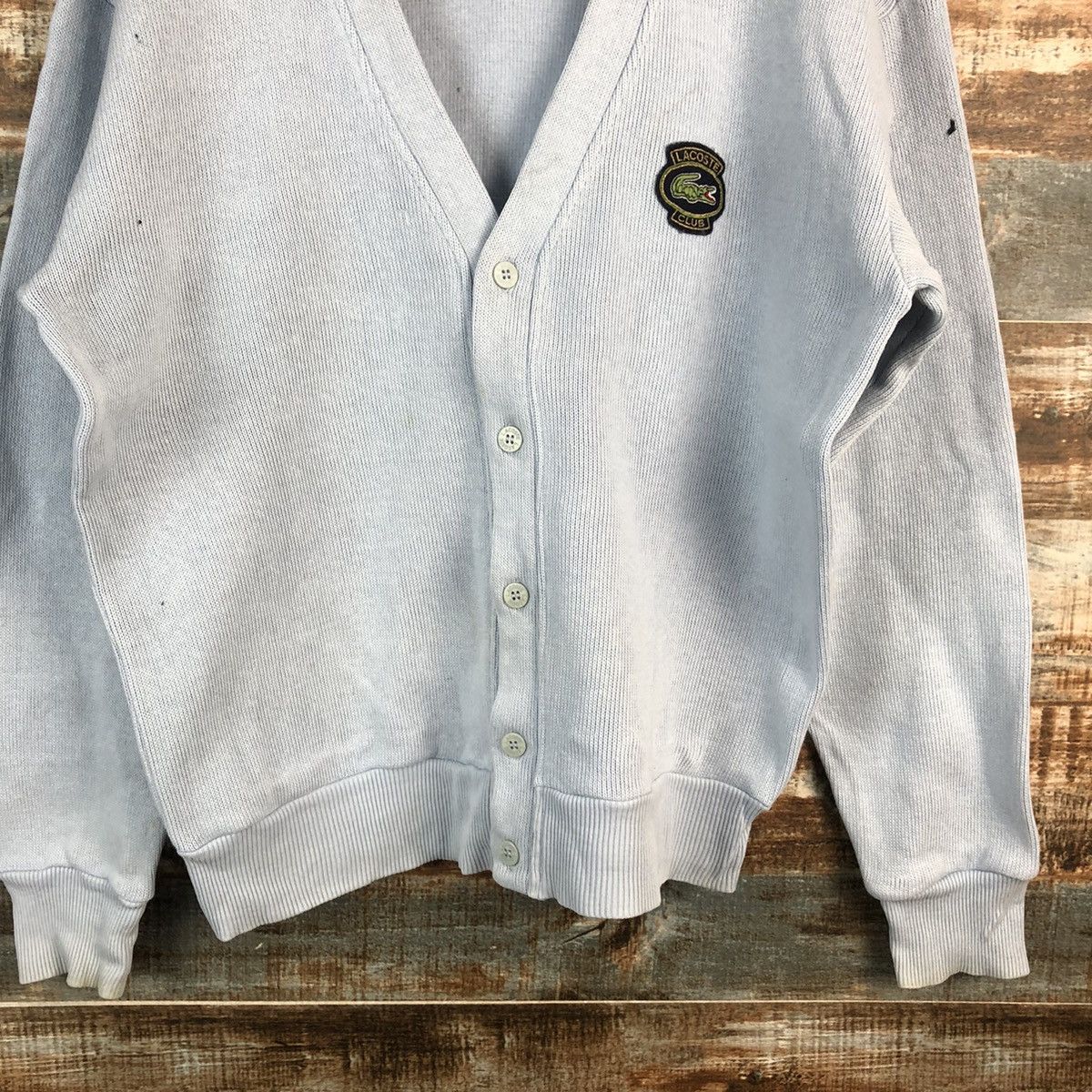 Lacoste Lacoste Blue Cardigan vintage Knitwear #A2515 Size US L / EU 52-54 / 3 - 6 Thumbnail