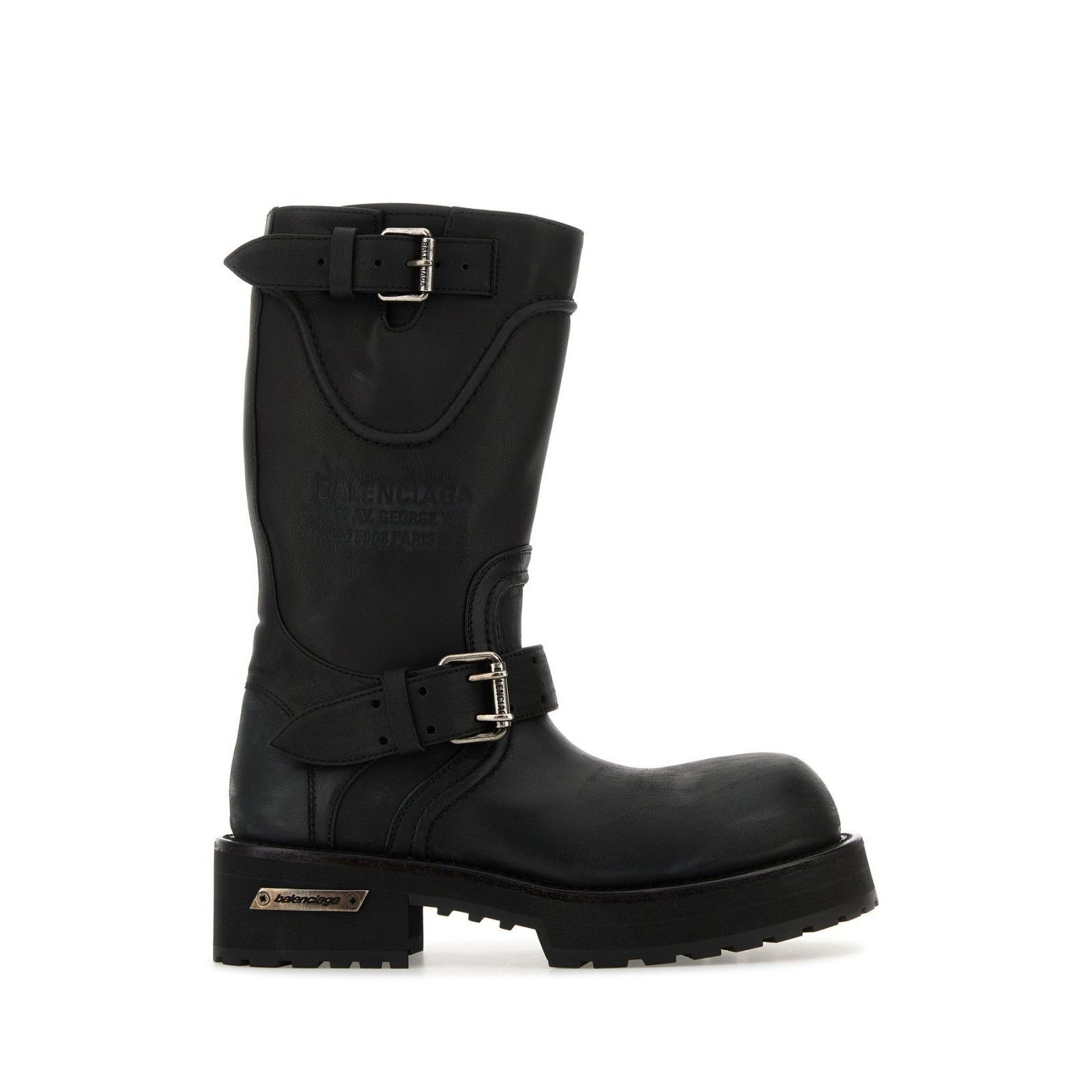 BALENCIAGA Venom Black Leather Boots New And Authentic (Wome