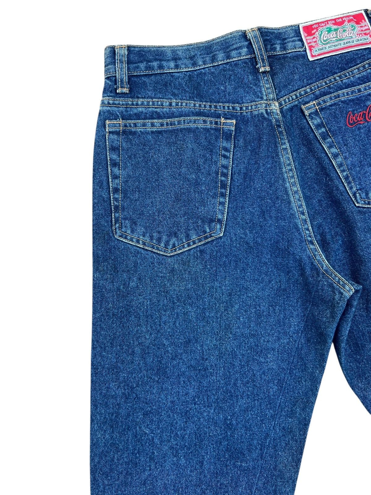 Coca Cola Vintage 90s Coca Cola Patchwork Denim Jeans Pant Size US 29 - 13 Thumbnail