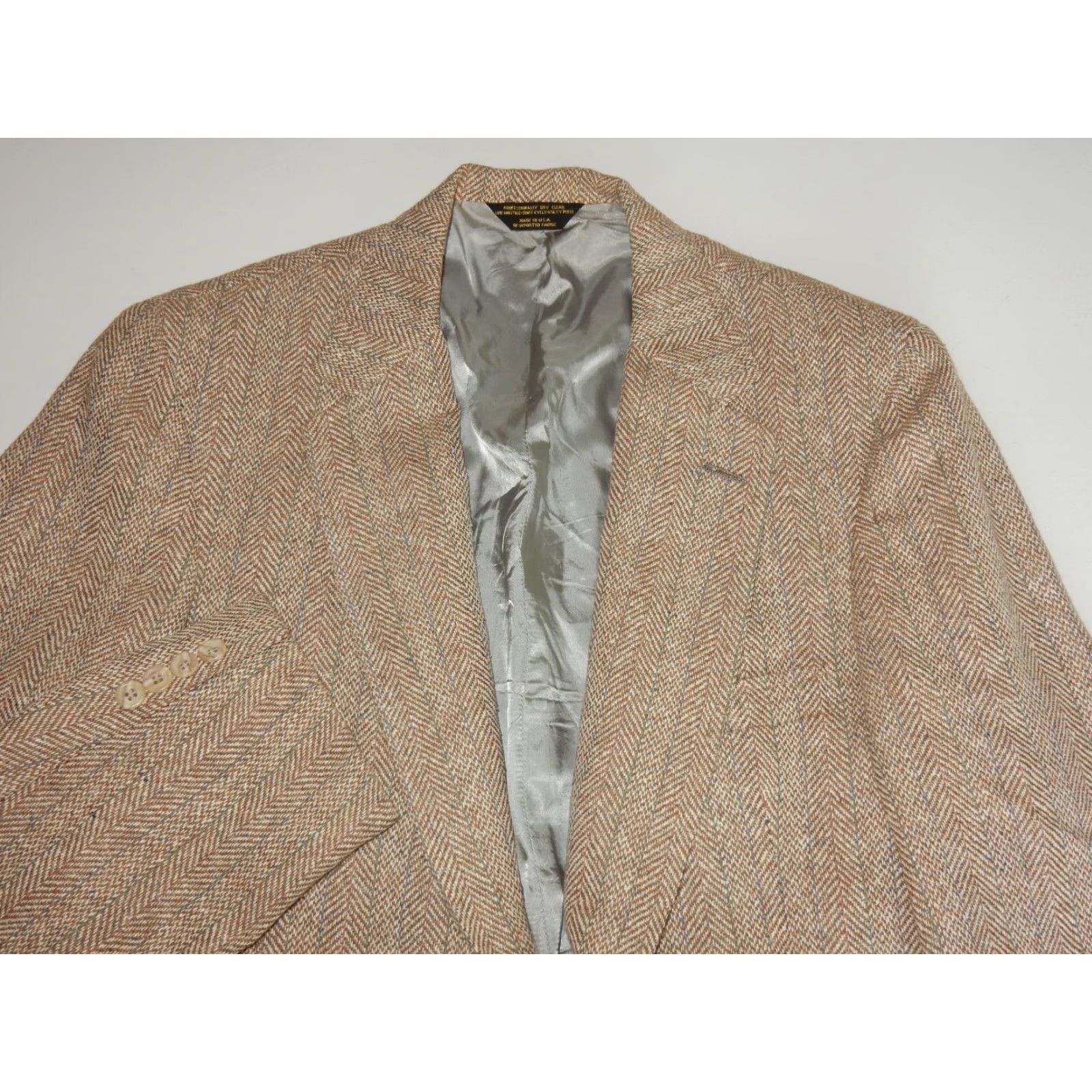Lands' End VINTAGE Lands' End Men's Linen Sport Coat Blazer Jacket Size 42 Large Beige Casual Size 42R - 2 Thumbnail