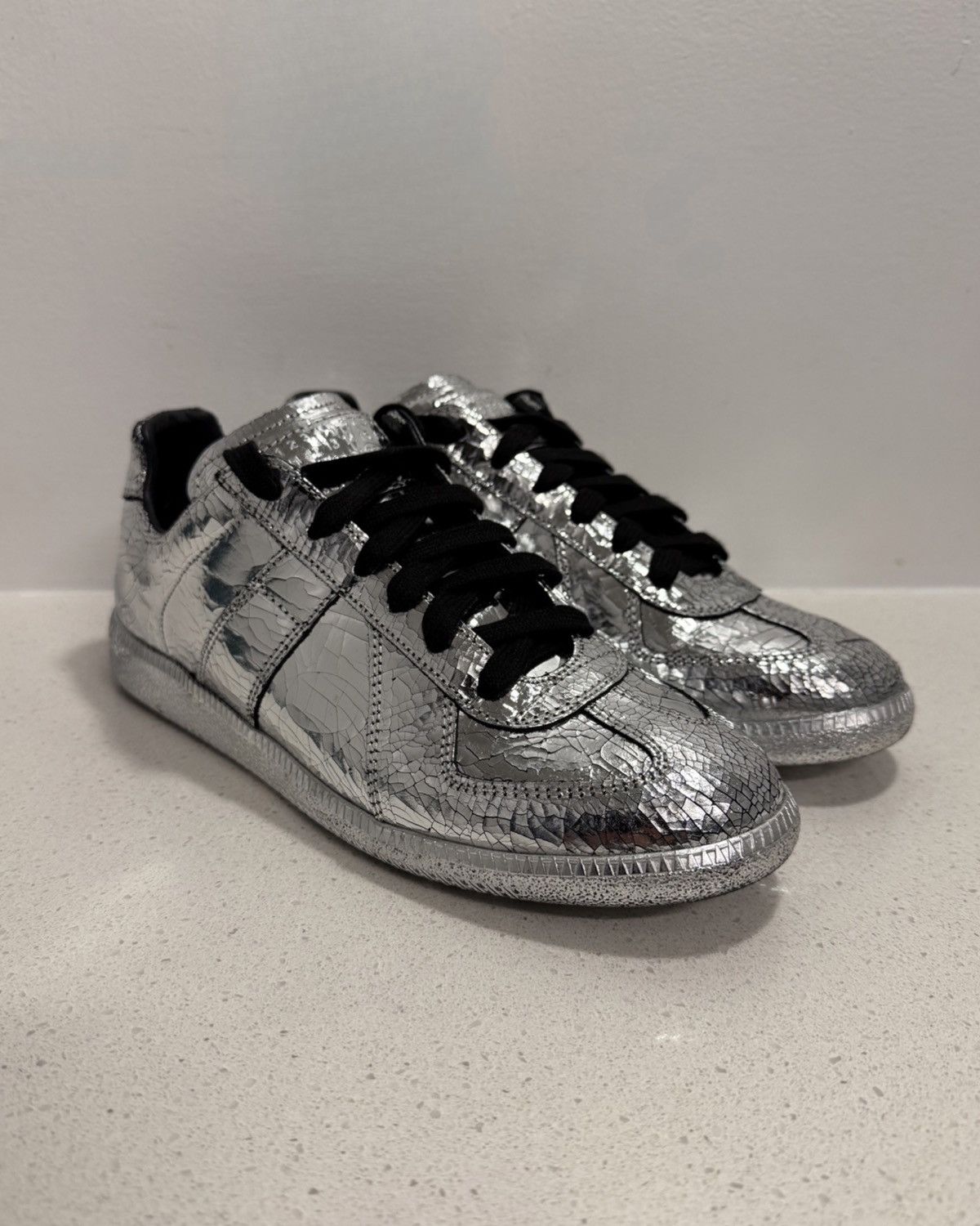 Silver maison margiela sneakers hotsell