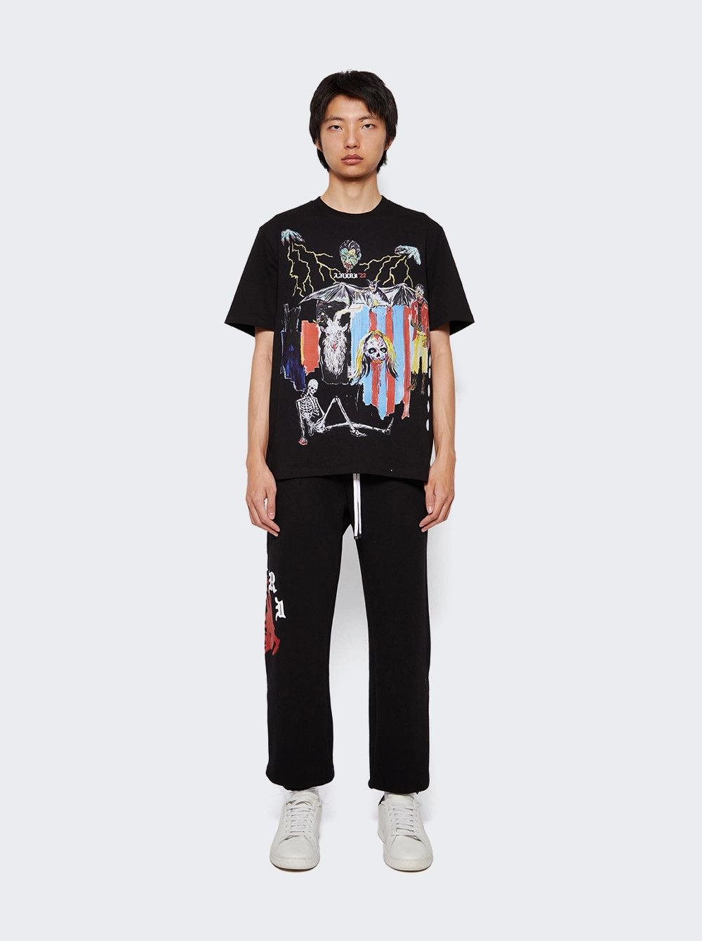 Amiri × Wes Lang o1mle0426 Solar Kings Sweatpants & Joggers in Black Size US 34 / EU 50 - 1 Thumbnail