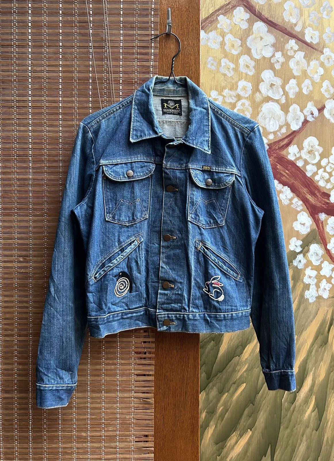 Wrangler 60s Maveric Blue Bell 3J03MJ Denim Jacket Embroidered Size US S / EU 44-46 / 1 - 1 Thumbnail