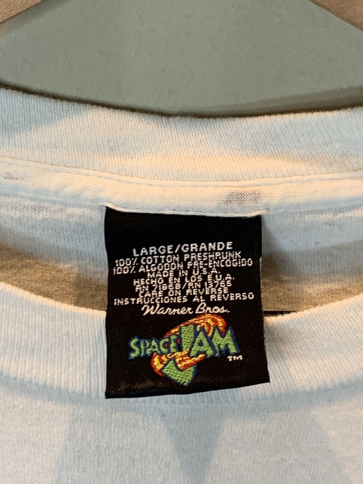 Vintage × Warner Bros RARE* Vintage 1996 Space Jam Single Stitch Long Sleeve Shirt Size US L / EU 52-54 / 3 - 9 Thumbnail