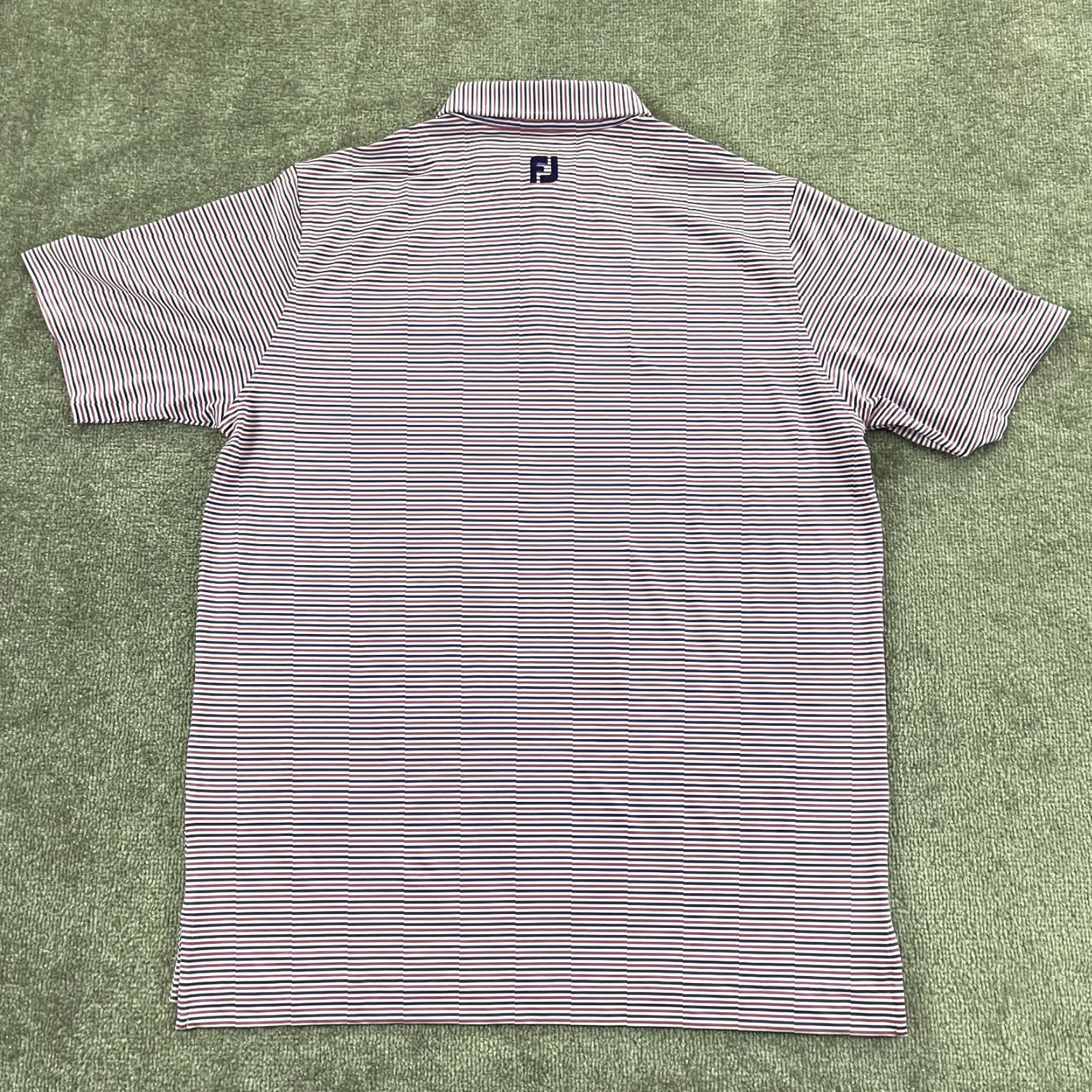 Footjoy FootJoy Polo Shirt Mens Large White Purple Striped Performance Bayside Golf S/S Polo Shirt Men Large White Purple Striped FootJoy S/S Golf Polo Shirt Size US L / EU 52-54 / 3 - 2 Thumbnail