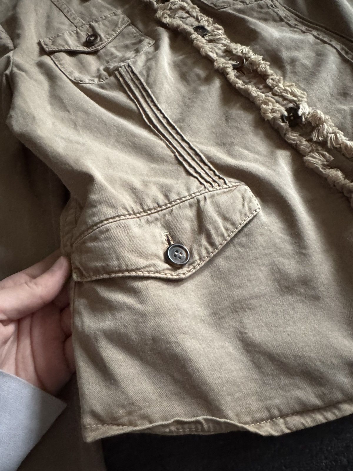 Prada Prada rare luxury denim beige jacket light Size M / US 6-8 / IT 42-44 - 9 Thumbnail