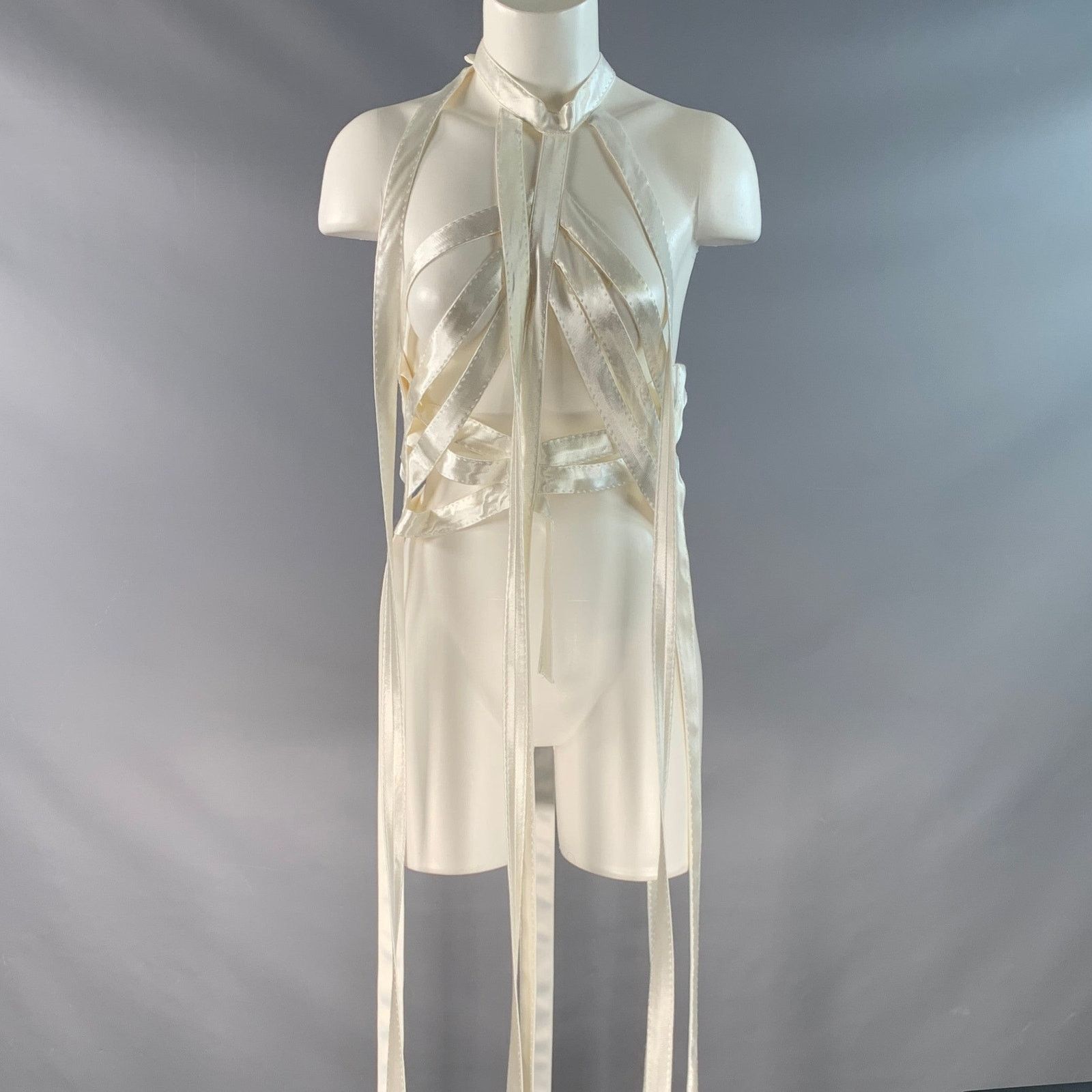 KHAITE KHAITE Size S Beige Viscose Straps Harness Dress Top Size S / US 4 / IT 40 - 1 Thumbnail
