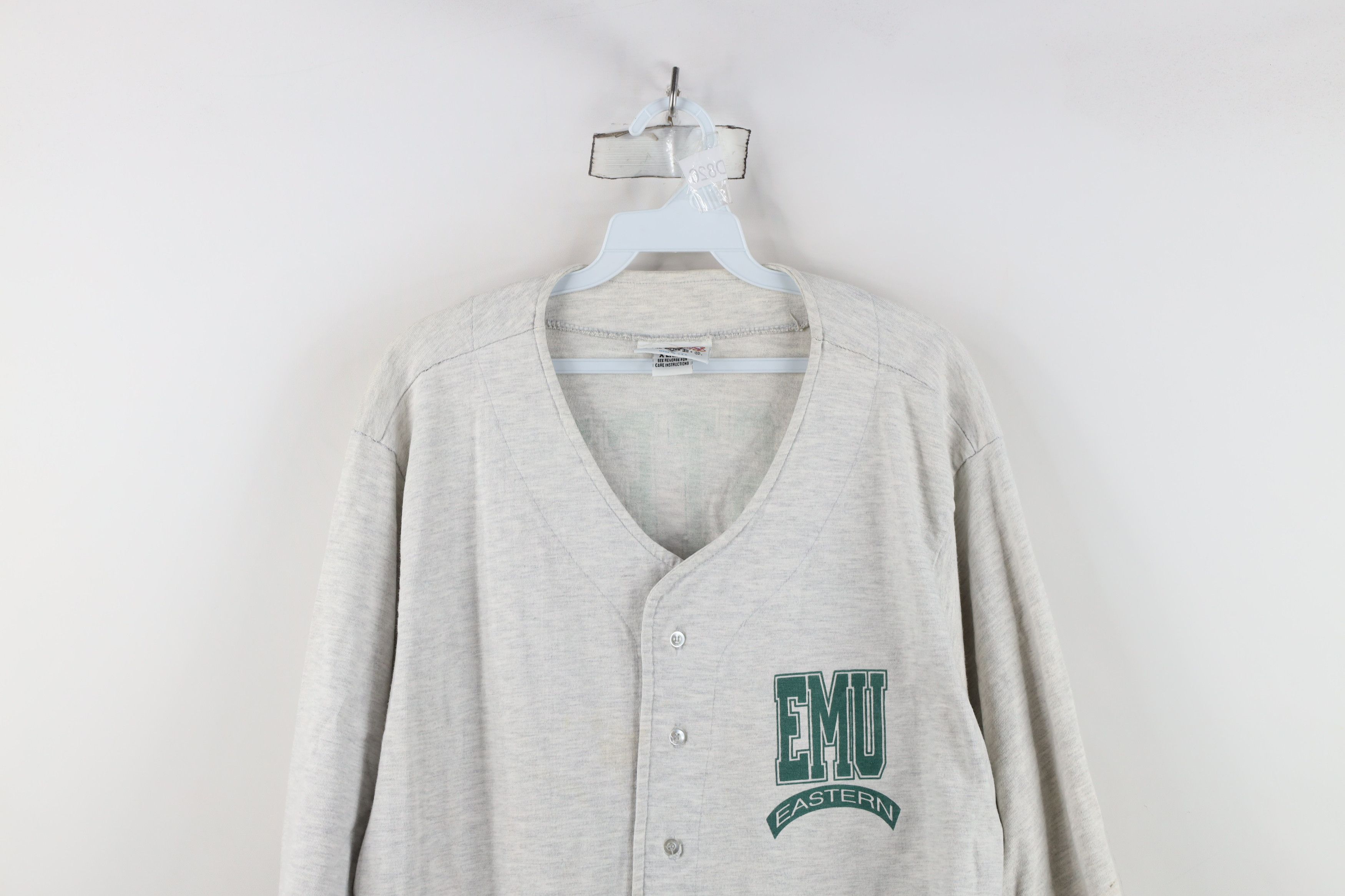 Vintage Vintage 90s Eastern Michigan University Baseball Jersey USA Size US XL / EU 56 / 4 - 2 Thumbnail