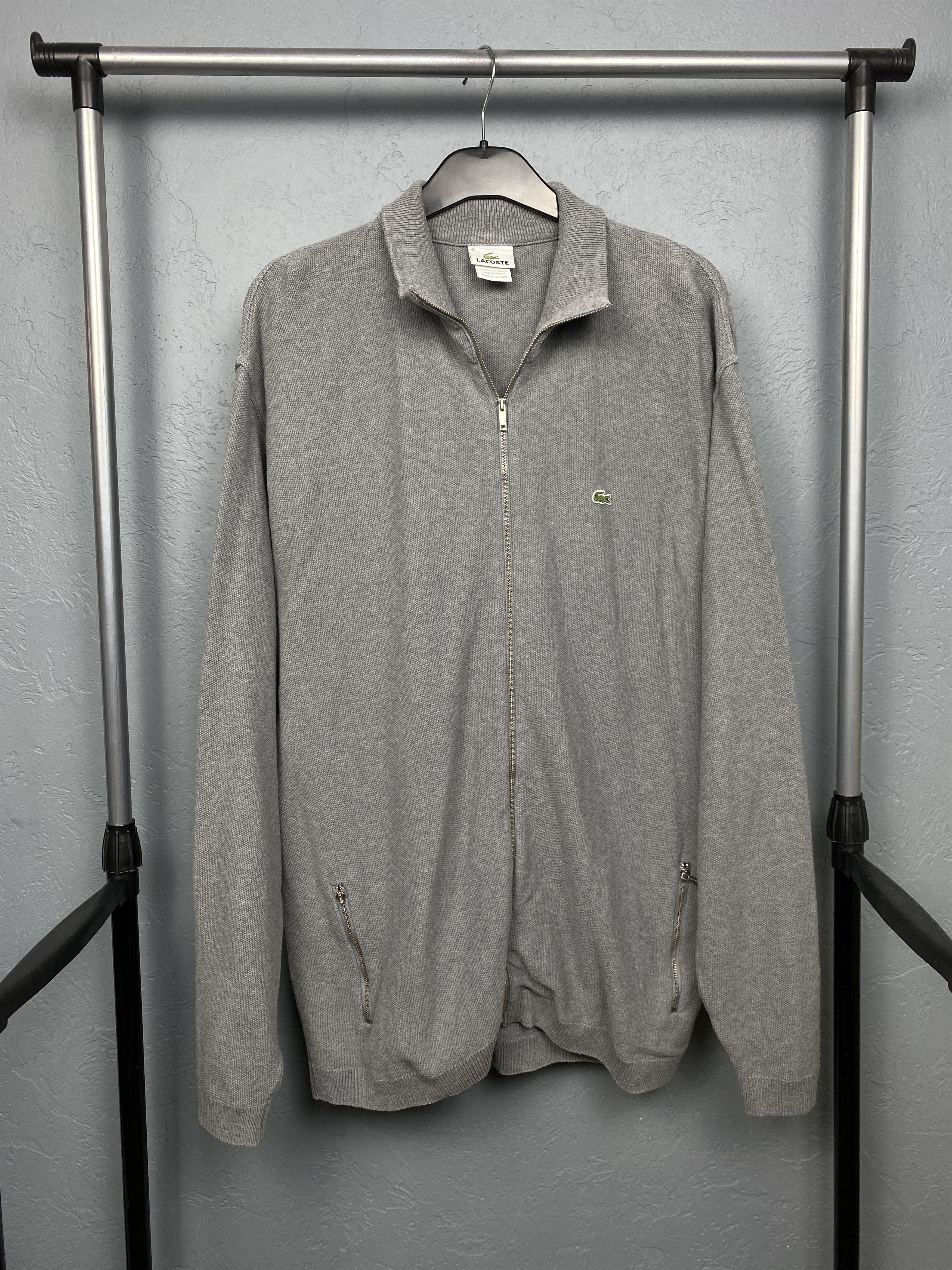 Lacoste × Vintage Lacoste Vintage Mens Full Zip Sweater Size US XXL / EU 58 / 5 - 1 Thumbnail