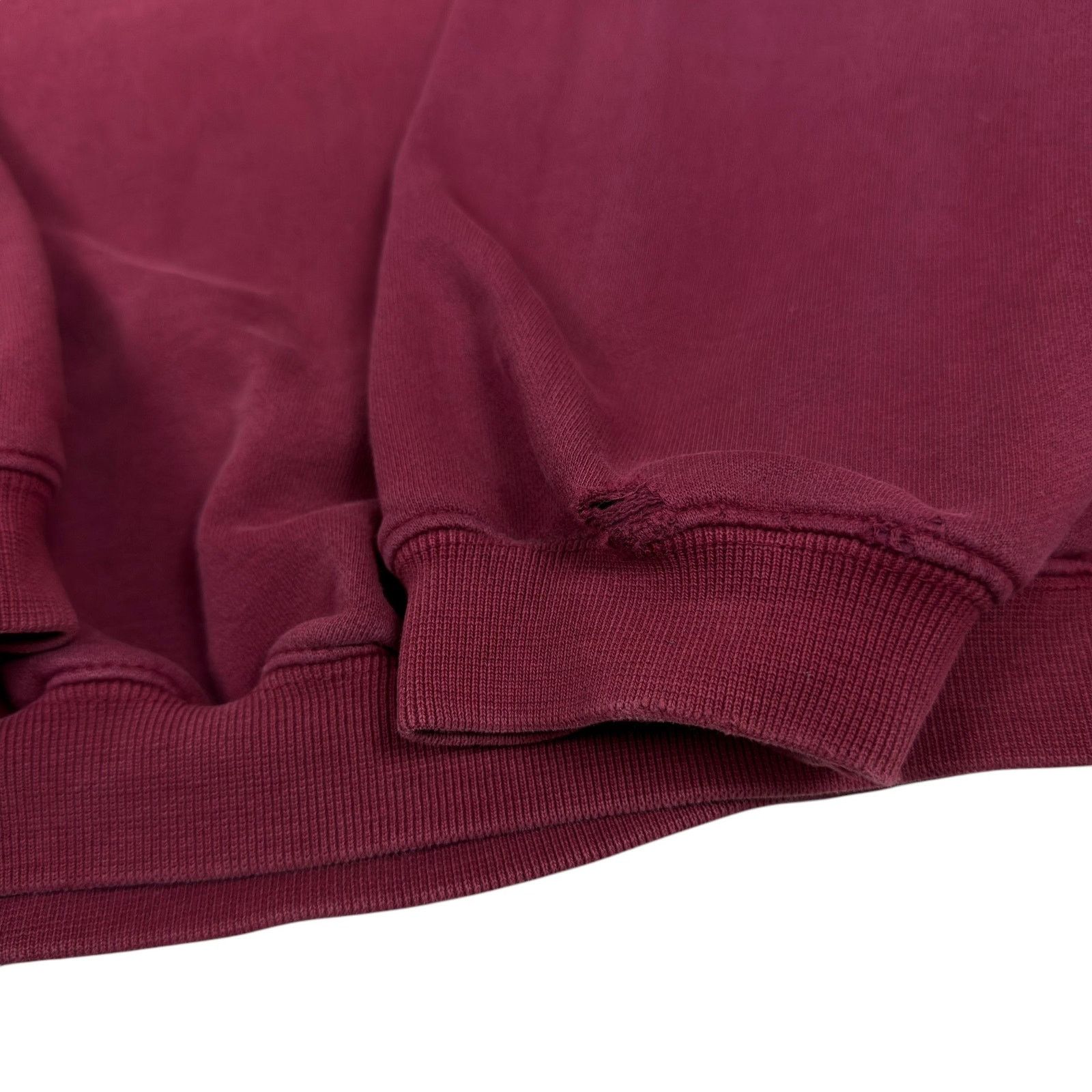 Adidas × Vintage Adidas Mens Burgundy Cotton Fleece Lined Pullover Sweatshirt Size US L / EU 52-54 / 3 - 5 Thumbnail