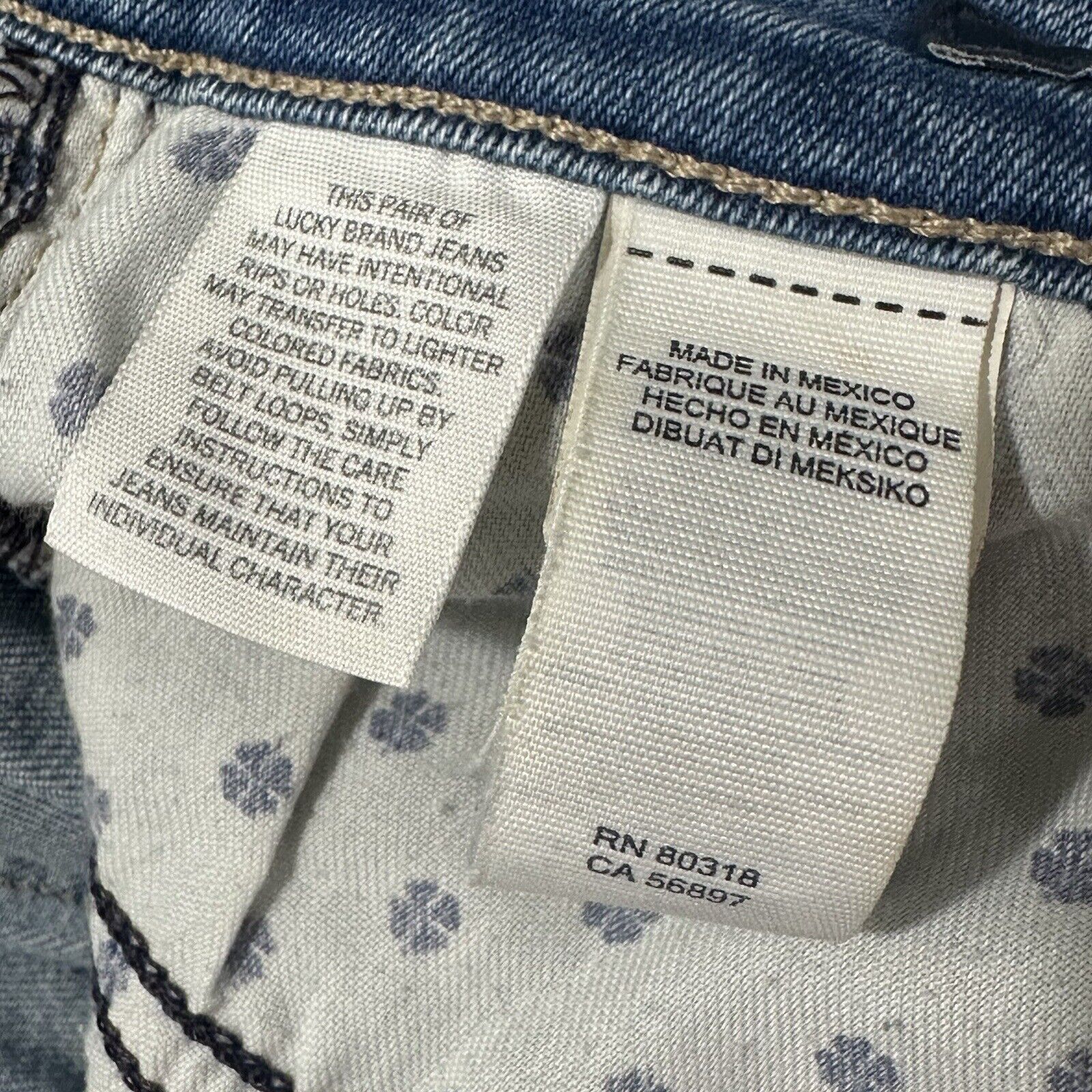 Lucky Brand Lucky Brand 6 / 28 Skinny Mid Rise Blue Stretch Jeans 30x29 Size 28" / US 6 / IT 42 - 14 Thumbnail