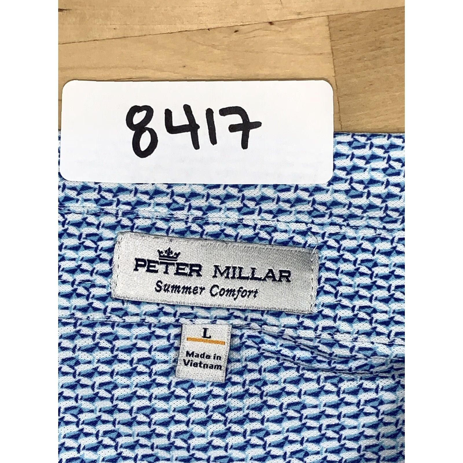 Peter Millar Peter Millar Polo L Blue Summer Comfort Stretch Performance Casual Golf Mens #8417 Size US L / EU 52-54 / 3 - 3 Thumbnail