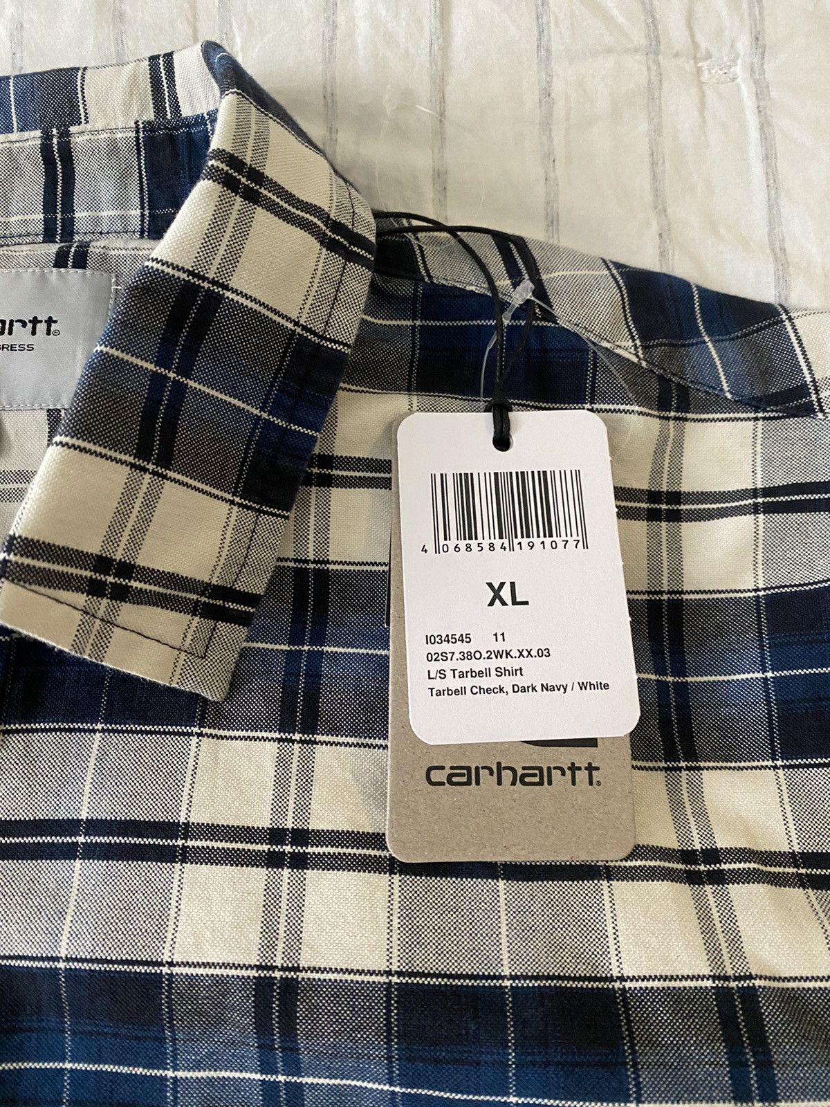 Carhartt Wip Carhartt WIP L/S Tarbell Check Shirt XL NWT Size US XL / EU 56 / 4 - 9 Thumbnail