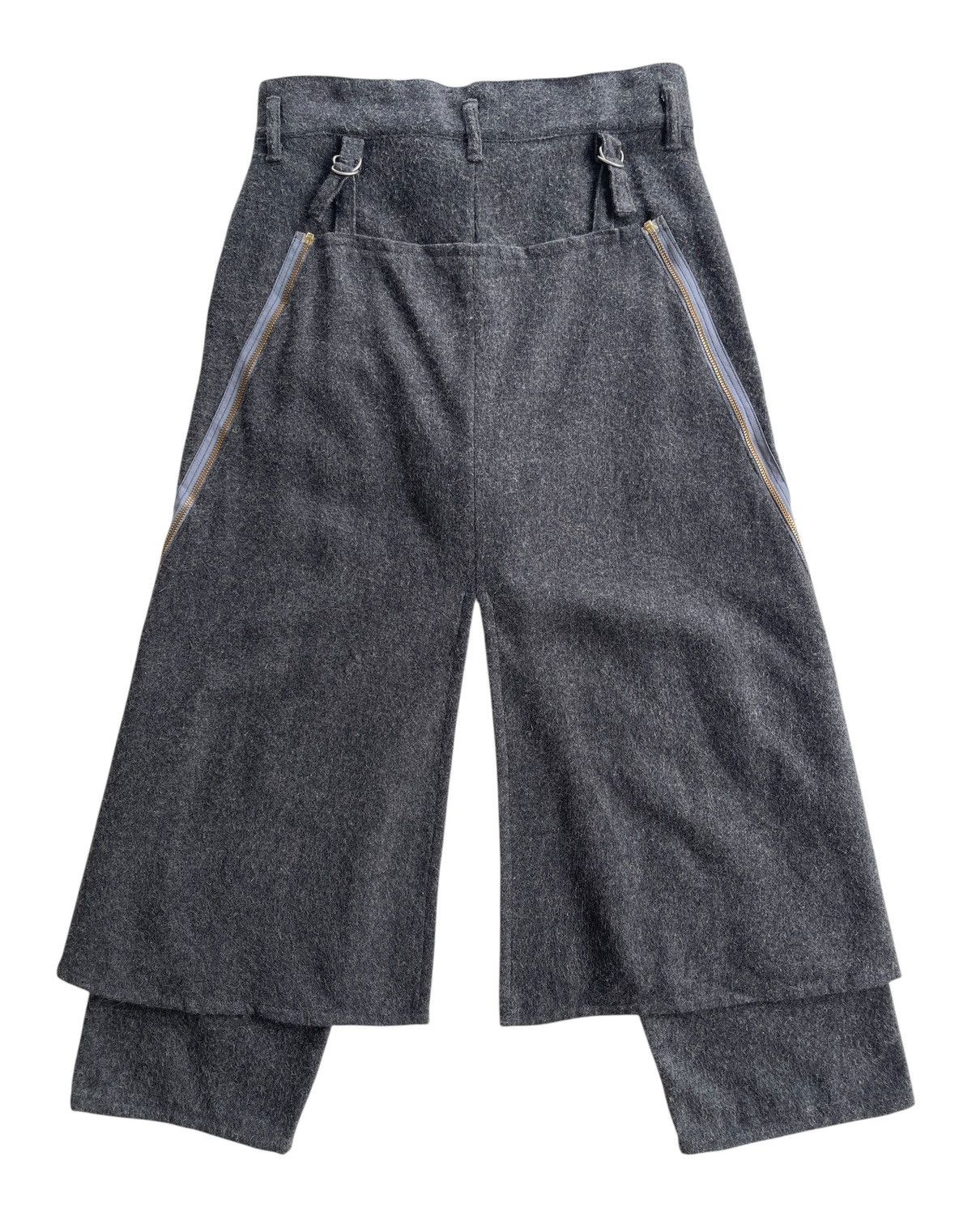 Japanese Brand Highwaist Baggy Layered Yohji Yamamoto Style Trousers Size US 33 - 2 Thumbnail