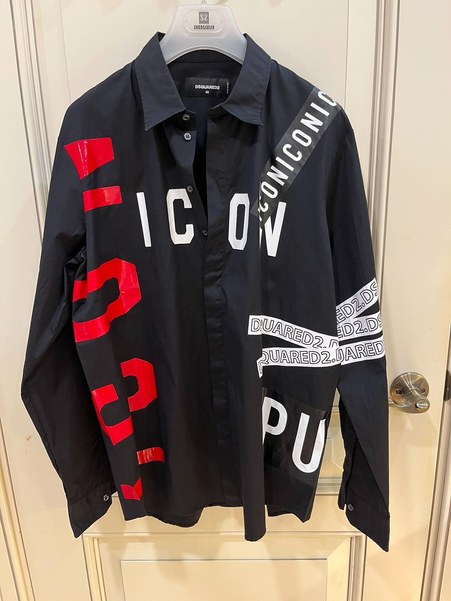 Dsquared2 Dsquared2 Classic Slogan Black Shirt Size US S / EU 44-46 / 1 - 1 Thumbnail