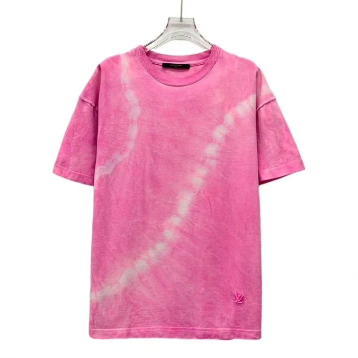 Louis Vuitton Louis Vuitton 2022 Pink Logo Tie-Dye T-Shirt Size S / US 4 / IT 40 - 1 Thumbnail