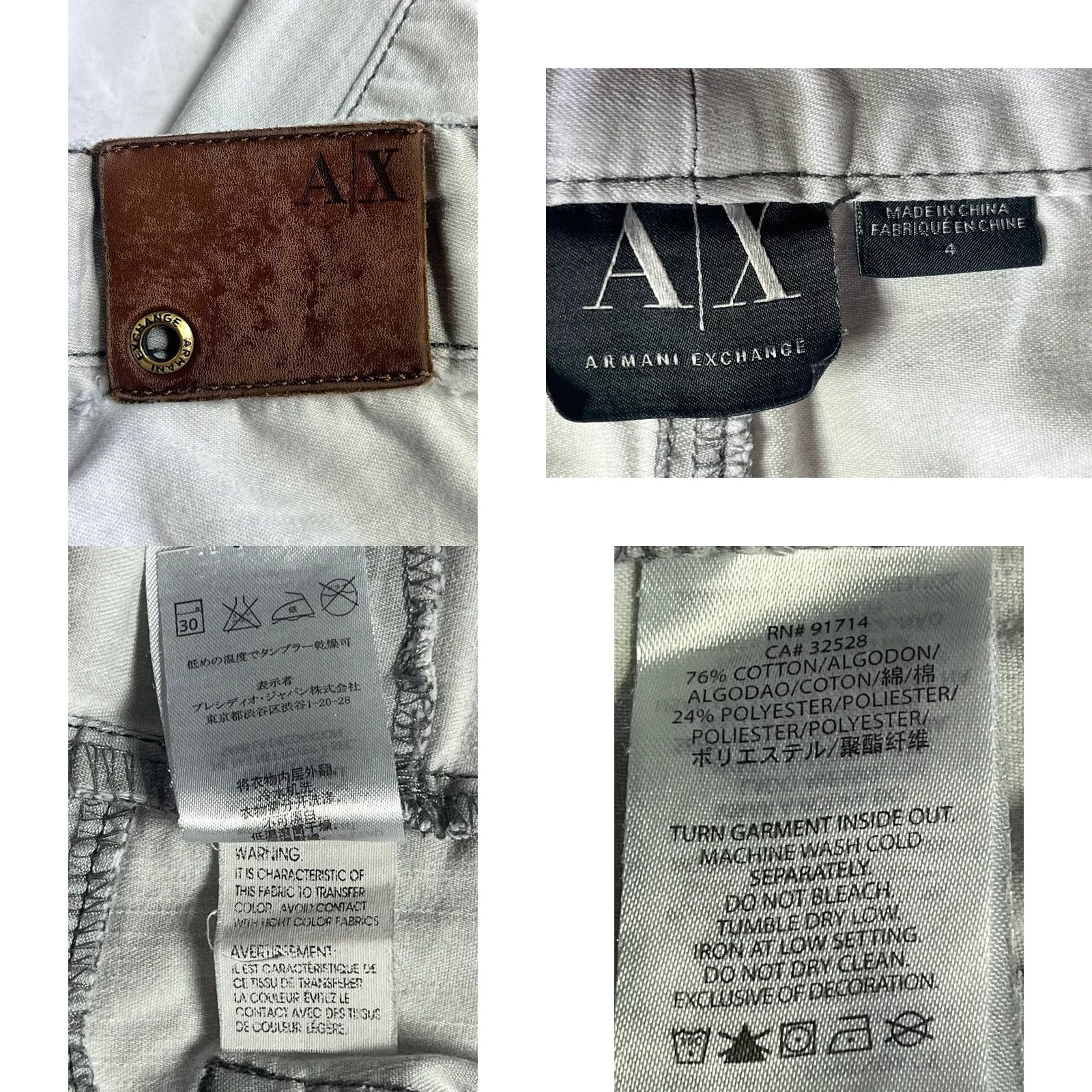 Armani Exchange Armani Exchange A/X Women Jeans Skinny Gray Size 4 Denim 5-Pocket Slimming Regular Pants Size 27" / US 4 / IT 40 - 10 Thumbnail
