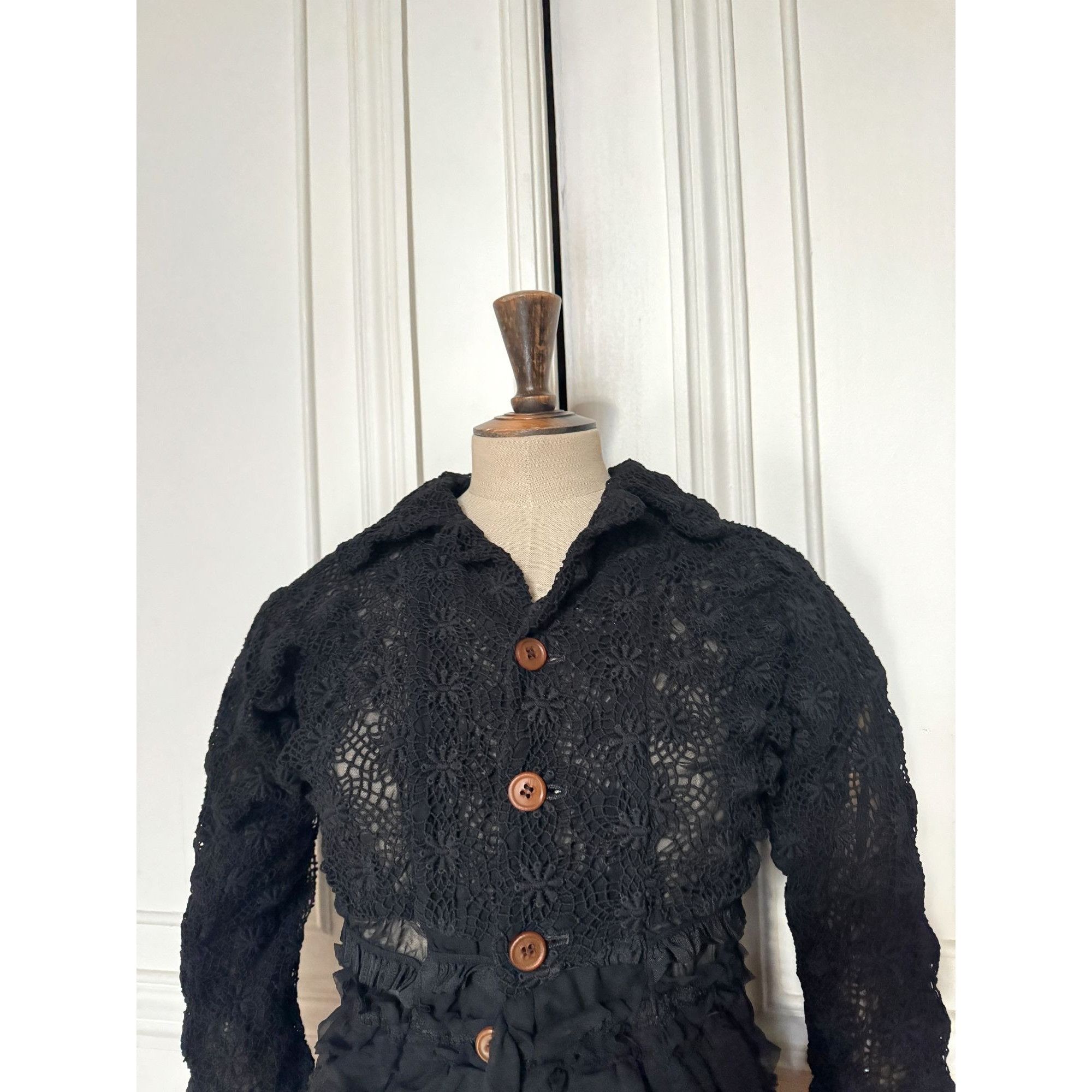 Comme des Garcons Comme des Garçons Autumn/Winter 2005 – Black Two-Way Lace Ja Size M / US 6-8 / IT 42-44 - 3 Thumbnail