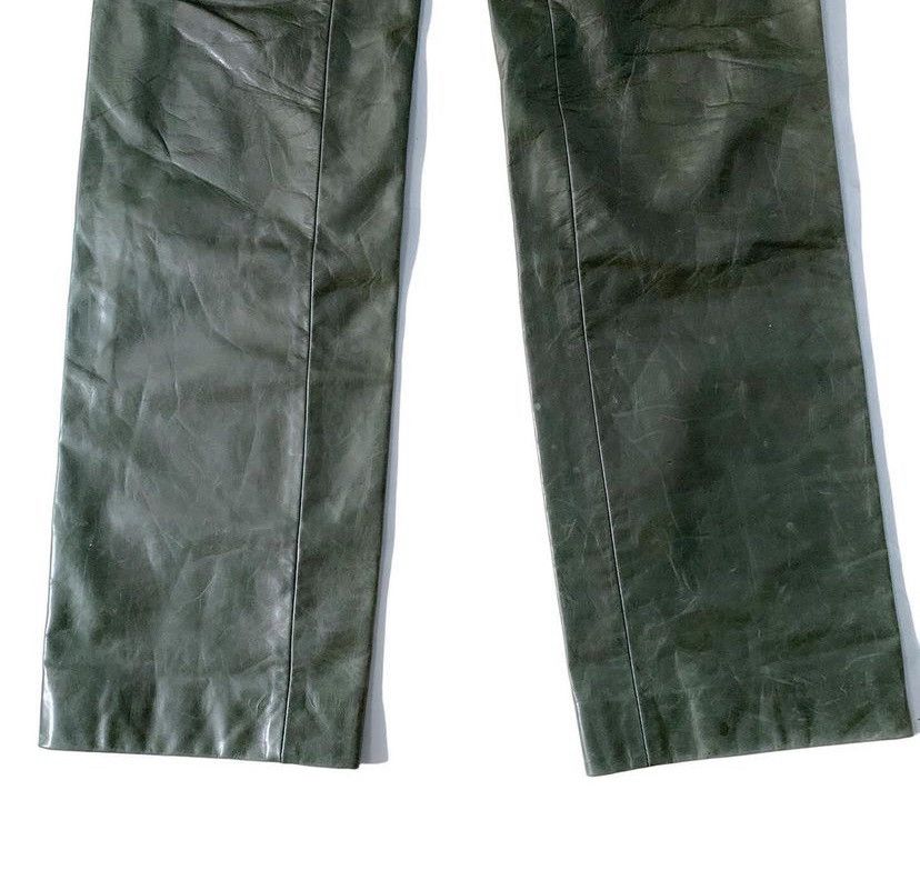 Costume National Costume National Homme Moss Green Leather Pants Size US 31 - 6 Thumbnail
