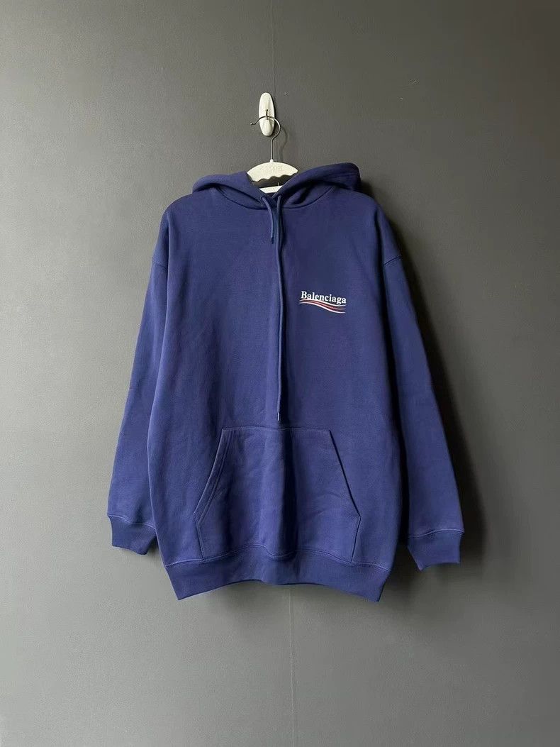 Balenciaga Balenciaga Blue Coke Hoodie Size US XS / EU 42 / 0 - 1 Thumbnail