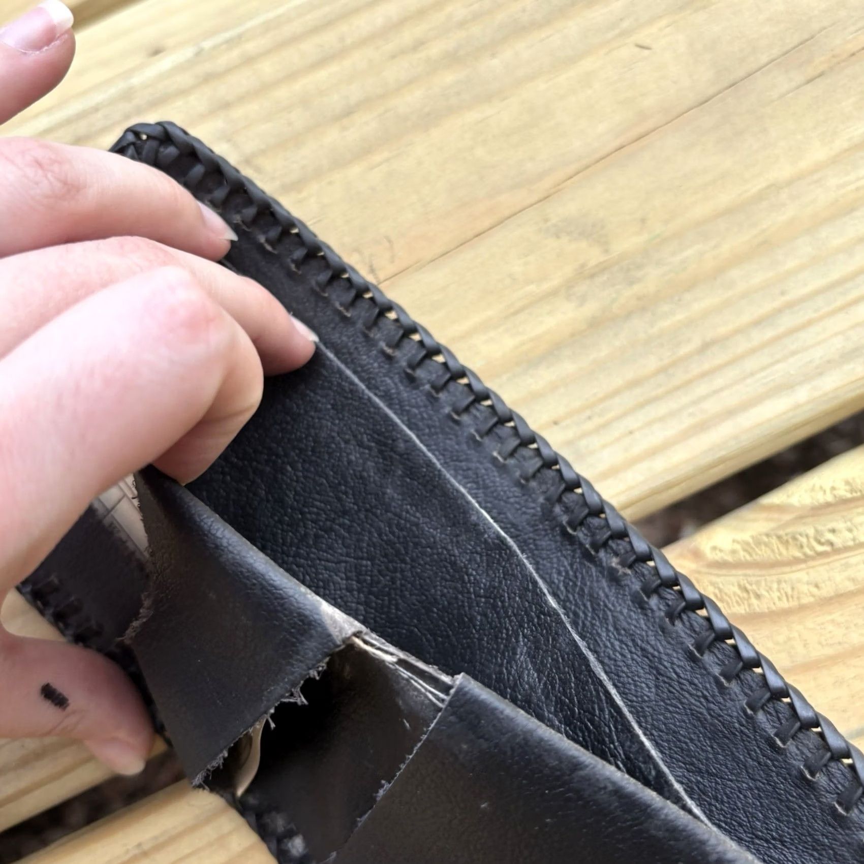 Vintage VINTAGE Leather Wallet Fish Football Sports Hand Tooled Whipstitch USA Brown Wallet Men Bifold USA Football Handcrafted Size ONE SIZE - 4 Thumbnail