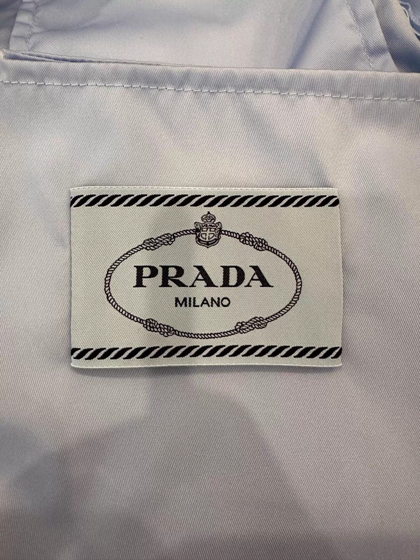 Prada Prada women's sky blue metal triangle logo jacket 40 Size S / US 4 / IT 40 - 5 Thumbnail