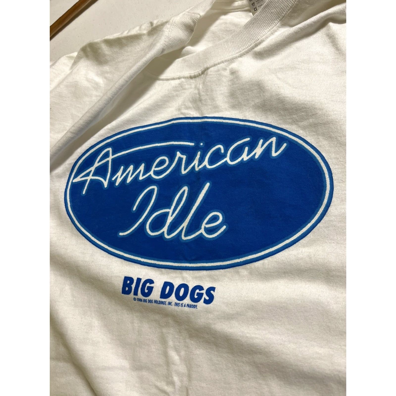Vintage VINTAGE Big Dogs T-Shirt White American Idle 2006 Large L Short Sleeve Mens Size US L / EU 52-54 / 3 - 7 Thumbnail