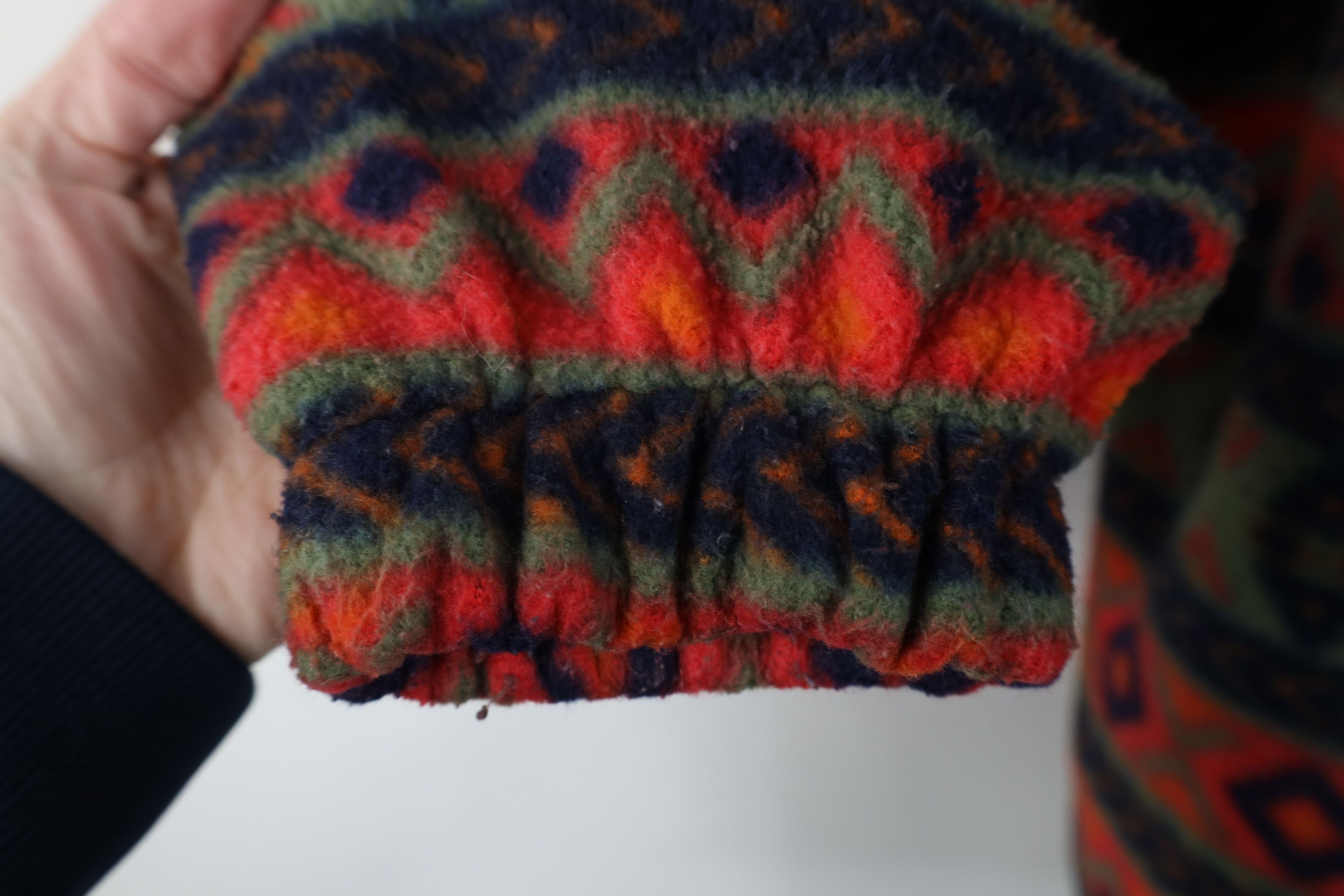 Vintage Vintage 90s Streetwear Southwestern Fair Isle Fleece Hoodie Size 3XL / US 20-22 - 7 Thumbnail