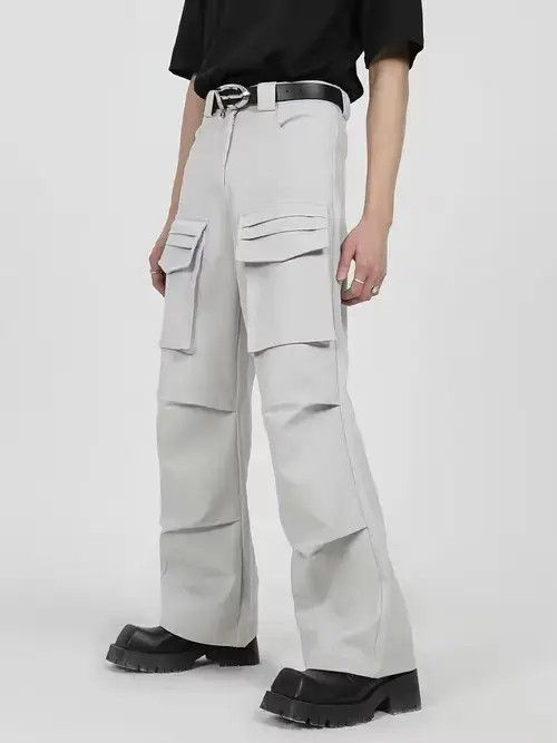 Designer × Vintage baggy flared utility cargo pants Size US 32 / EU 48 - 3 Thumbnail