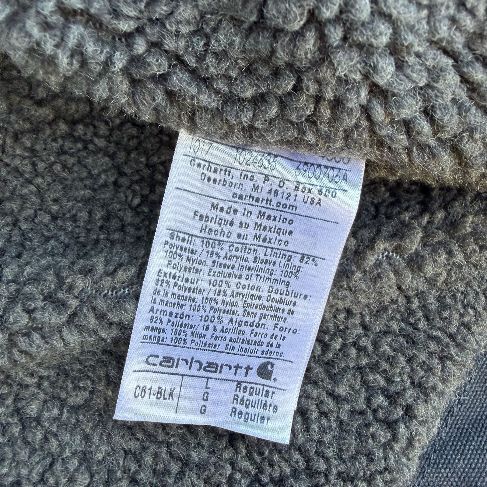Carhartt × Vintage Vintage Carhartt Black Ridge Sherpa Lined Chore Coat Jacket Size US L / EU 52-54 / 3 - 5 Thumbnail