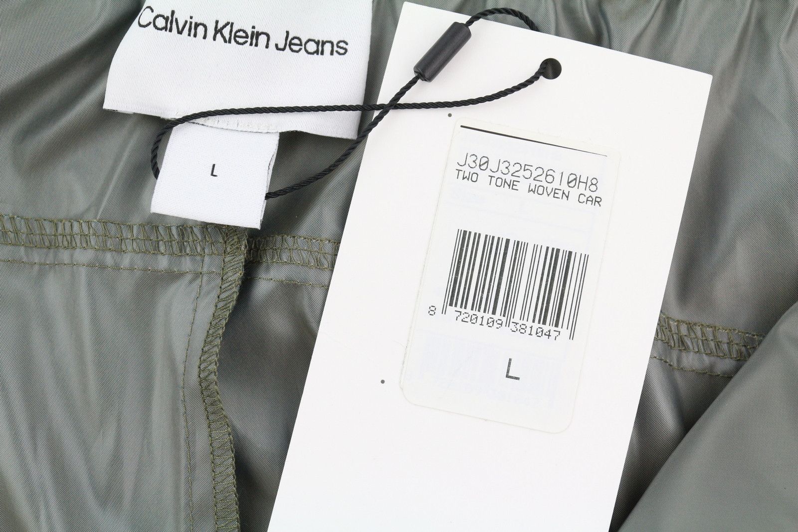 Calvin Klein L Grey Elastic Waist Shiny Track Cargo Pants 85022 Size US 34 / EU 50 - 9 Thumbnail