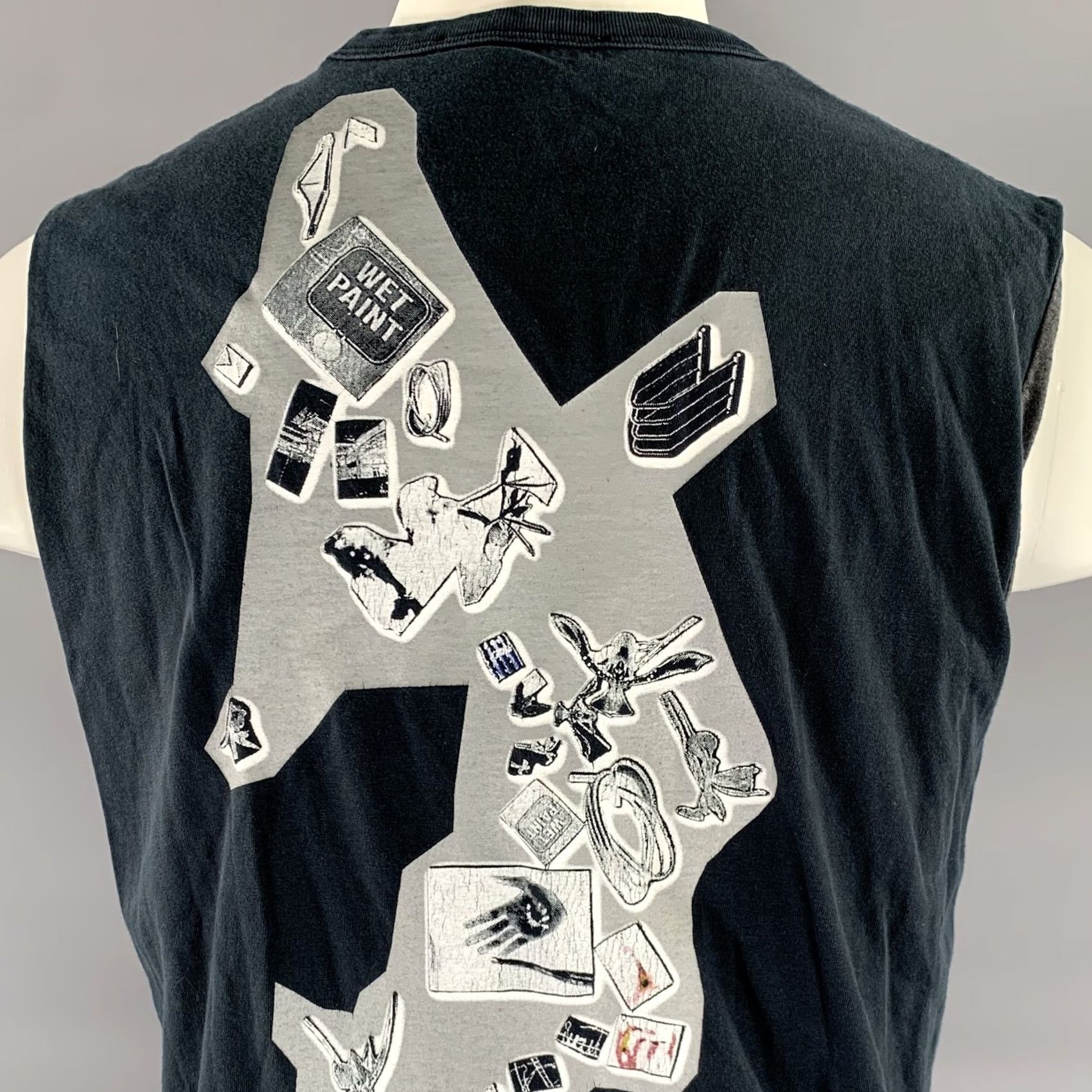 Raf Simons RAF by RAF SIMONS Tank Top Navy White Graphic Cotton Lined Size S Men Size US S / EU 44-46 / 1 - 2 Thumbnail