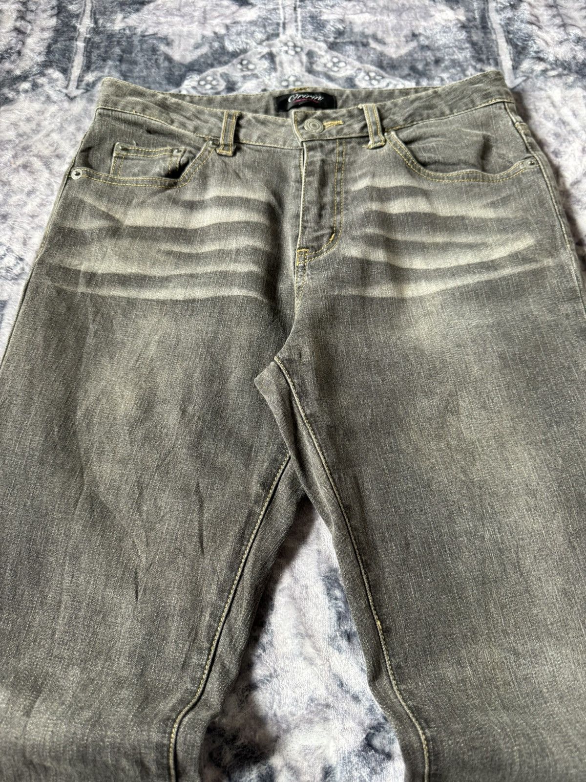 Le Grande Bleu (L.G.B.) Oririn Japan Claw Mark Flared Denim Pants Size US 27 - 9 Thumbnail