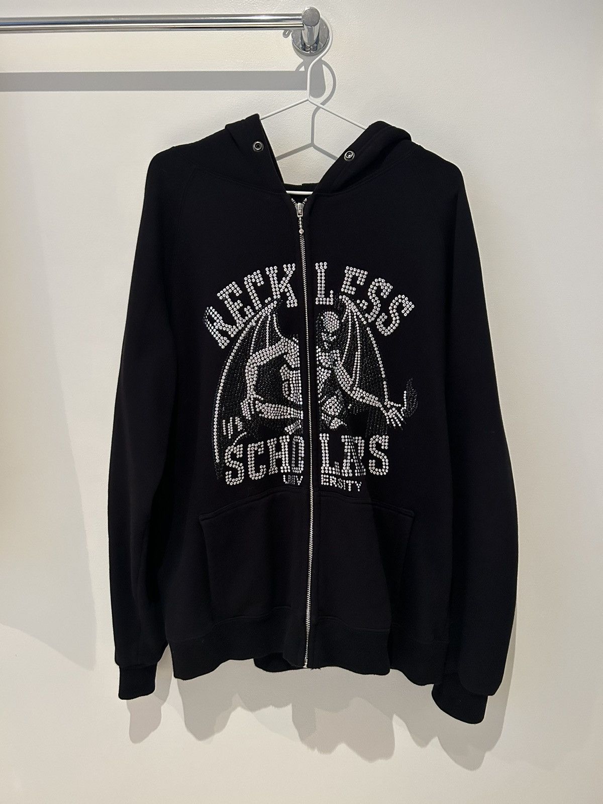 image of Elykong Reckless Scholars Zip-Hoodie in Black, Men's (Size Large)