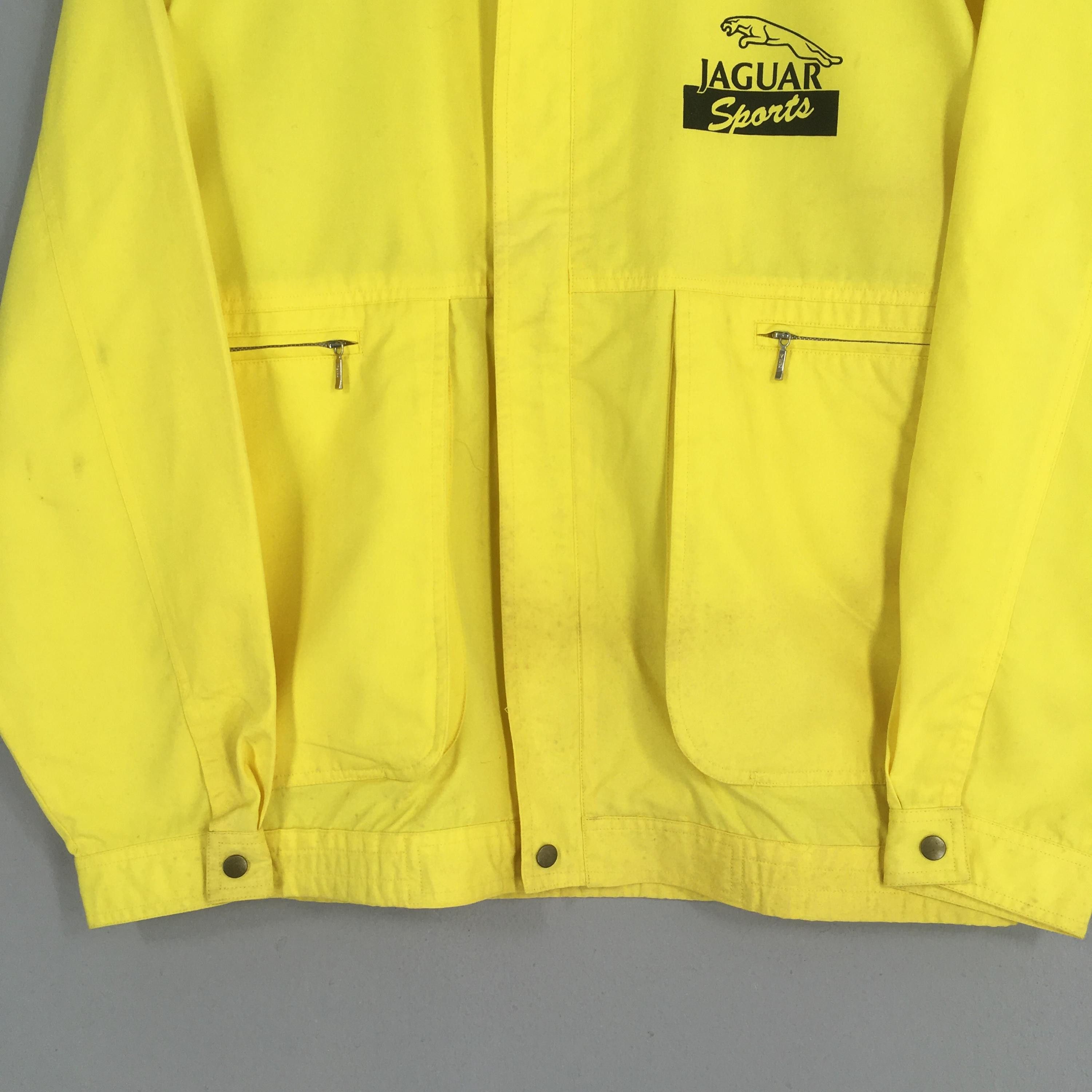 Vintage 90s Jaguar Racing Le Mans Racing Yellow Jacket Large