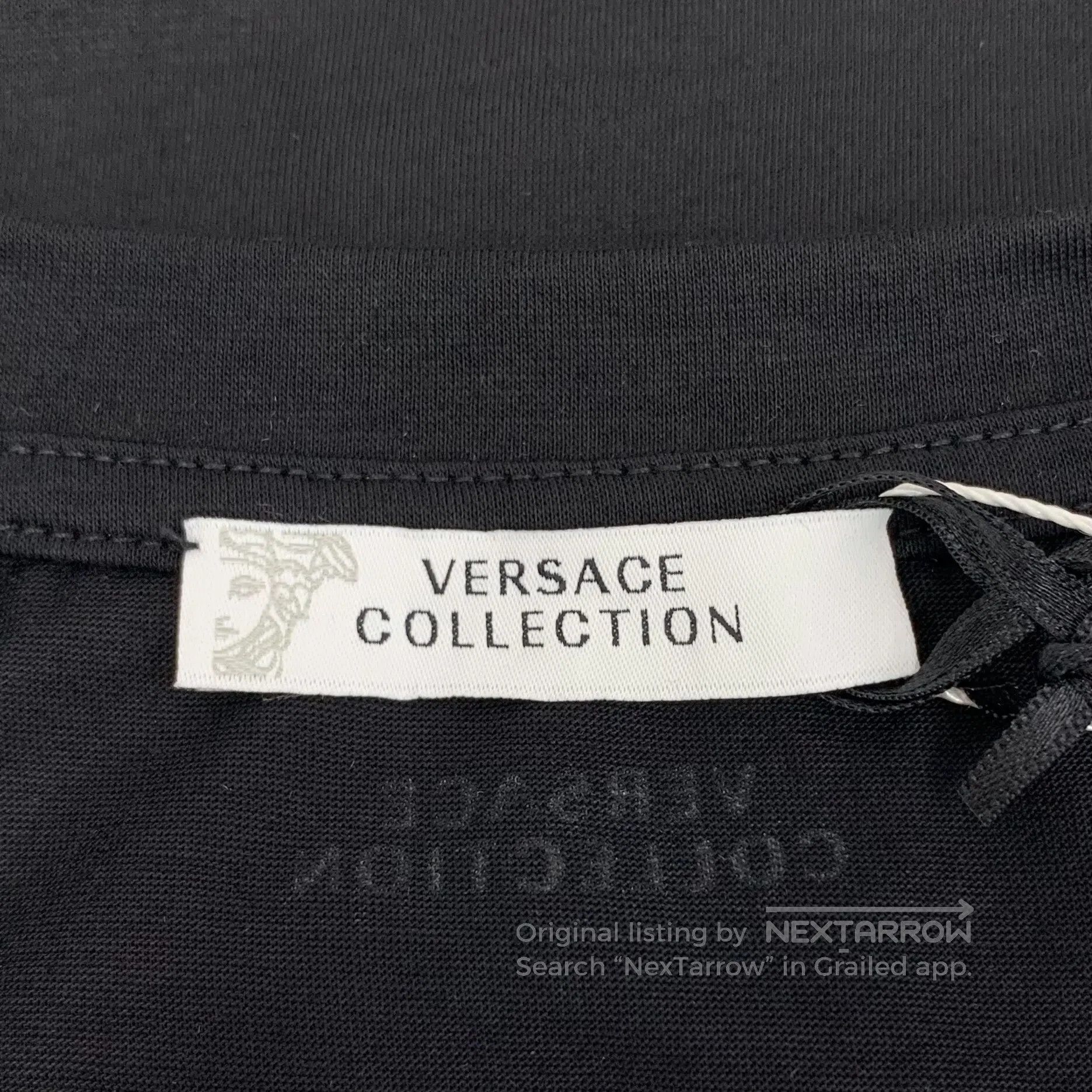 Versace Versace Black Pattern Printed Cotton Round Neck Short Slee Size US S / EU 44-46 / 1 - 5 Thumbnail