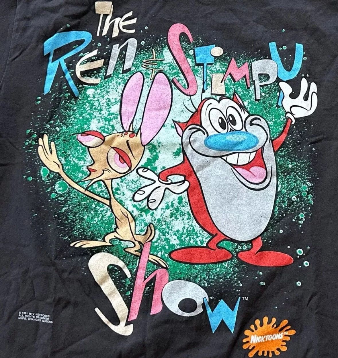 Changes Vintage 1991 Ren & Stimpy Show Nicktoons Graphic T-Shirt (L) Size US L / EU 52-54 / 3 - 4 Thumbnail