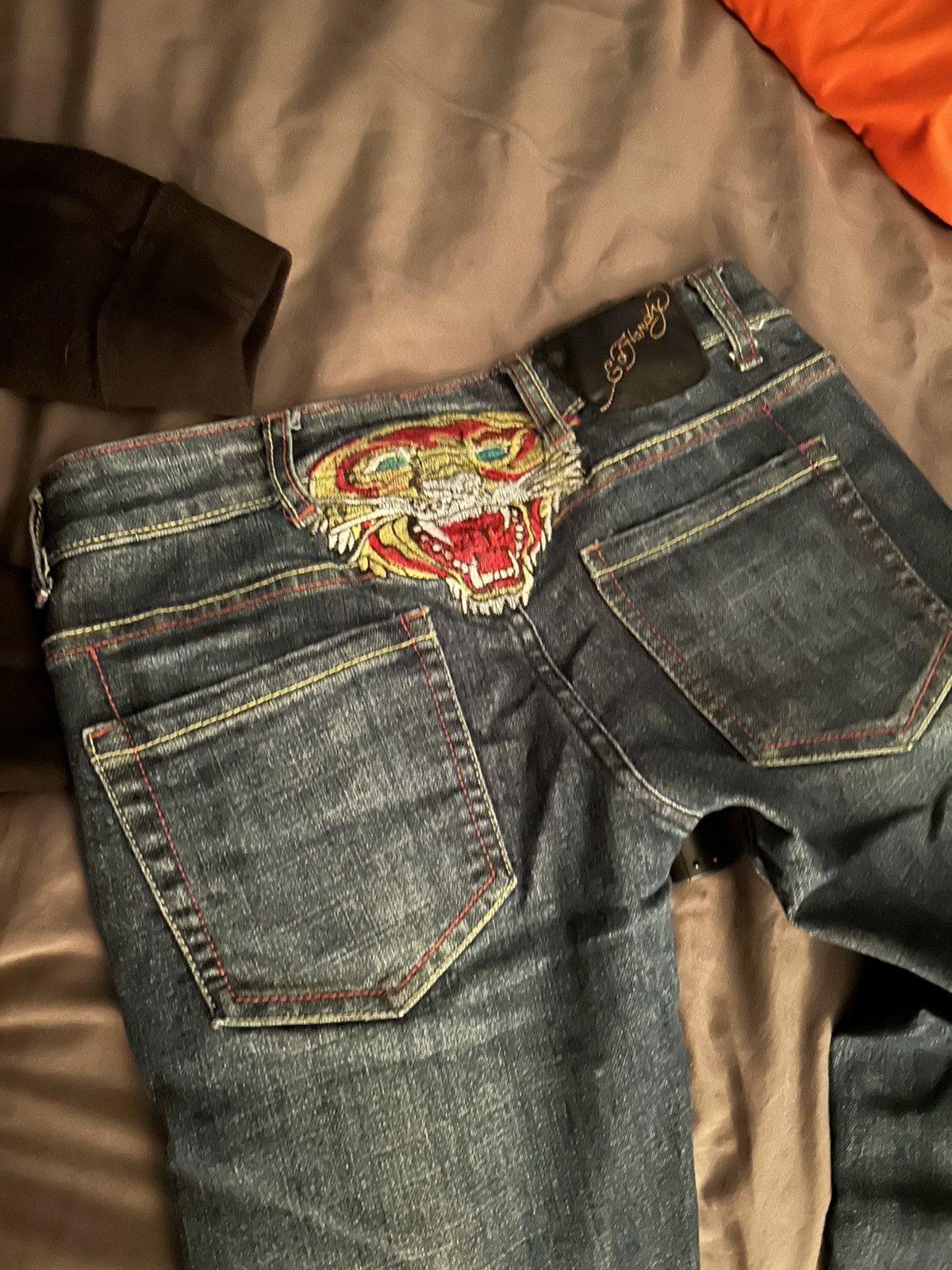 Christian Audigier Christian Audigier x Ed Hardy Embroidered Denim Size US 29 - 1 Thumbnail