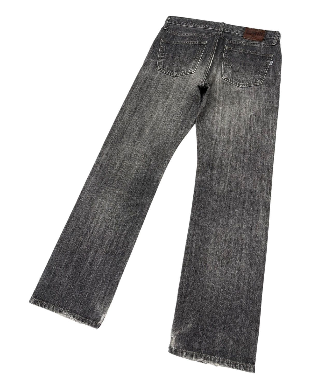 Hysteric Glamour Edwin Faded Black Loose Fit Distressed Denim Jeans Size US 33 - 6 Thumbnail