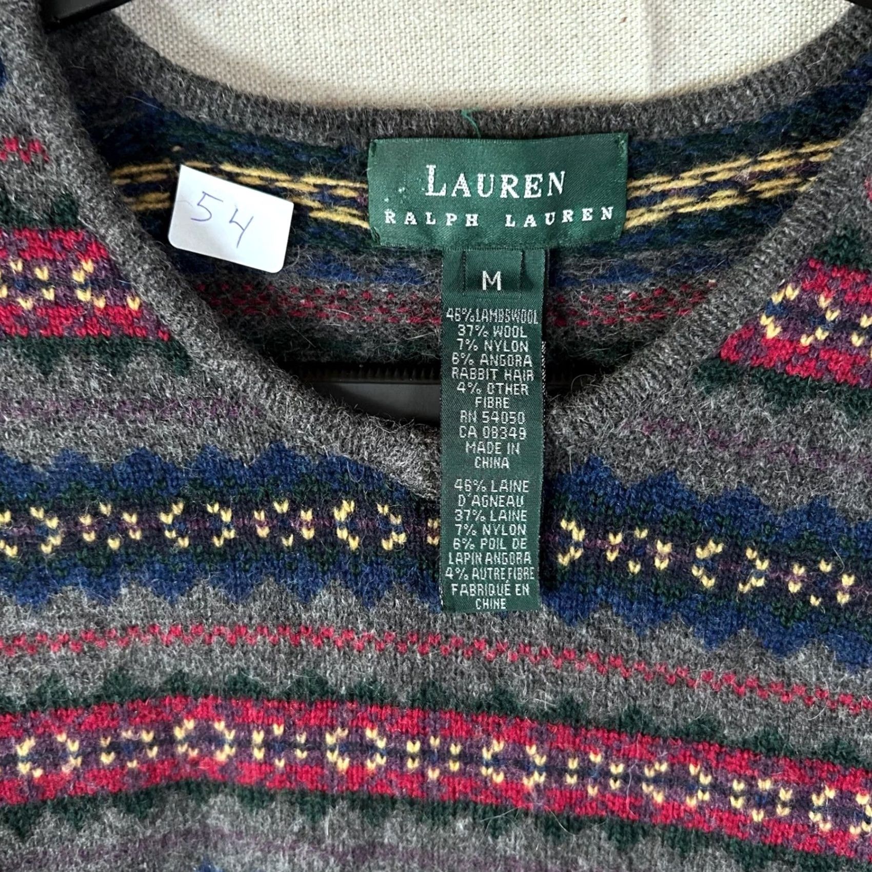 Ralph Lauren Lauren Ralph Lauren Sweater Crew Neck Fair Isle Multicolor M Women Pullover Angora Lambswool Size M / US 6-8 / IT 42-44 - 2 Thumbnail
