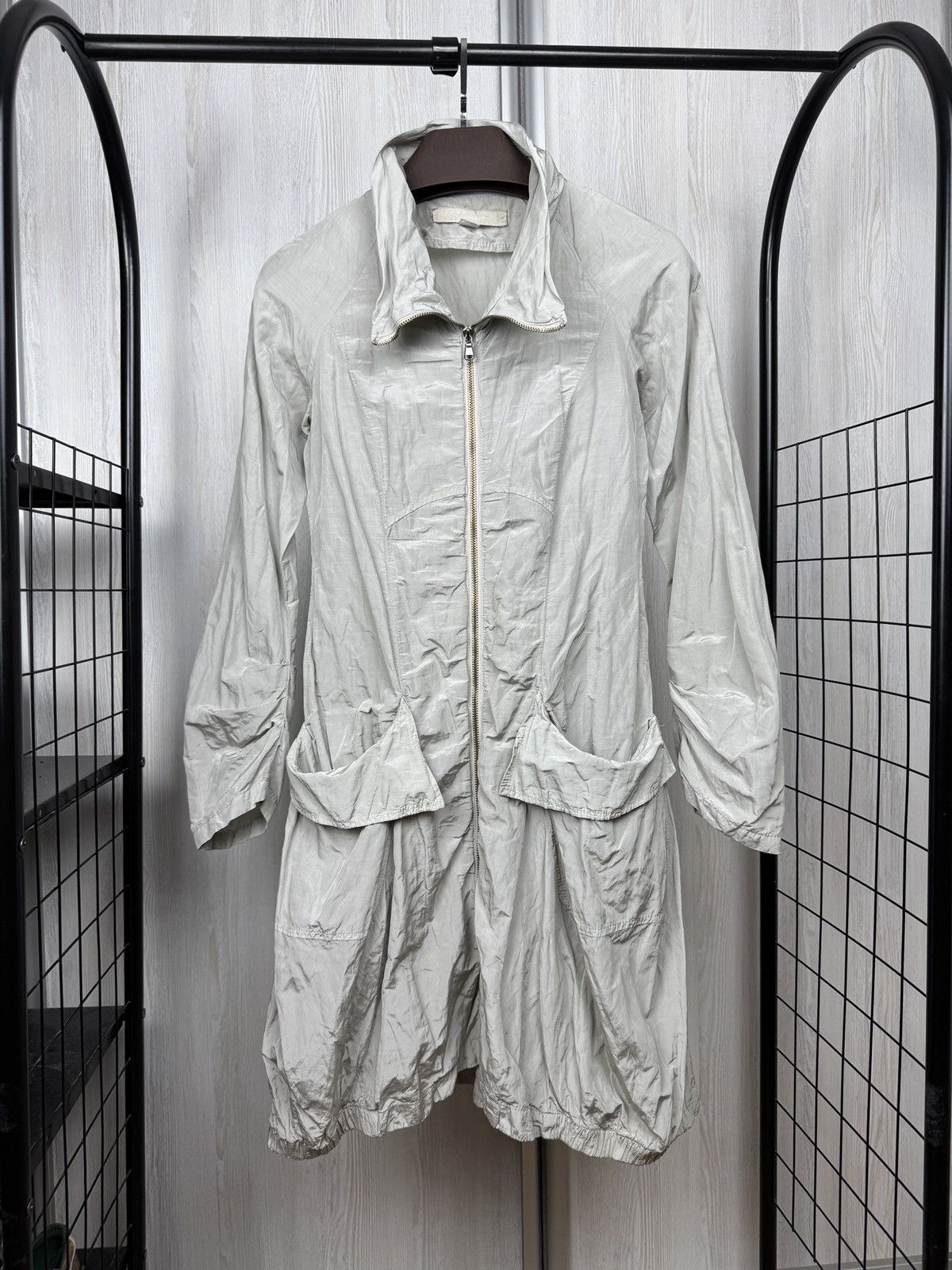 Transit Transit Par Such TR-900 Beige Metal Designer Full Zip Coat Size XS / US 0-2 / IT 36-38 - 1 Thumbnail