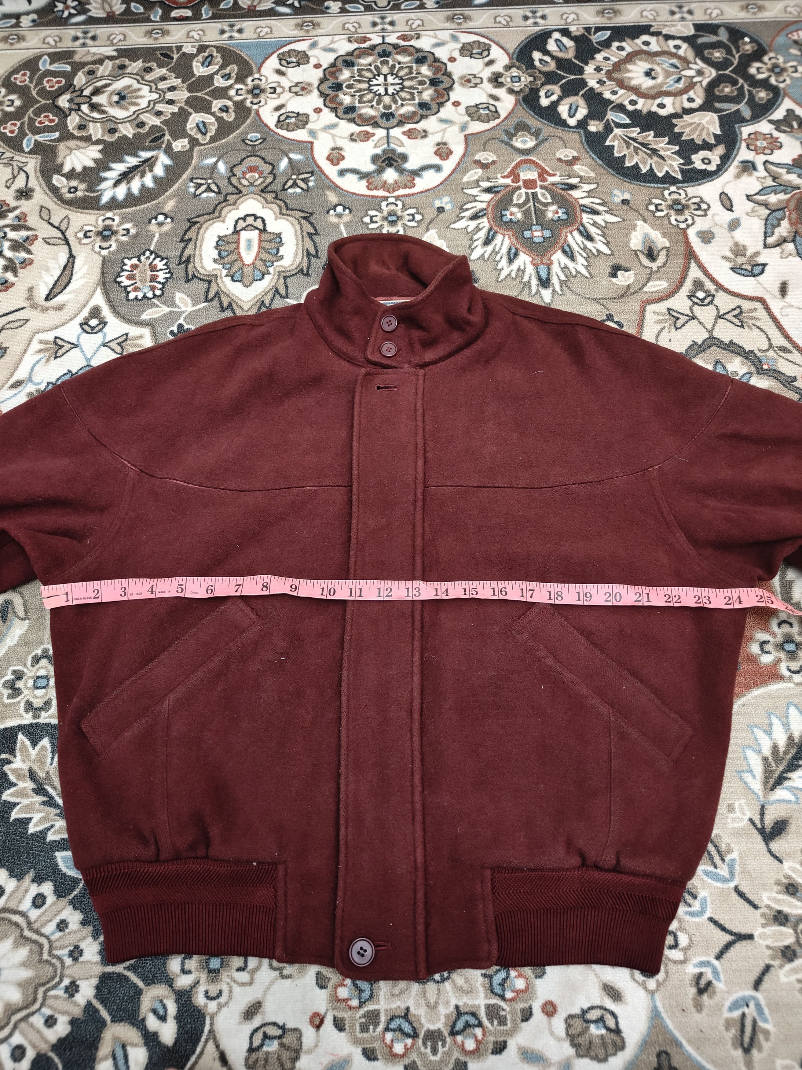 Japanese Brand Vintage Maroon Wool Bomber JAcket Size US M / EU 48-50 / 2 - 5 Thumbnail
