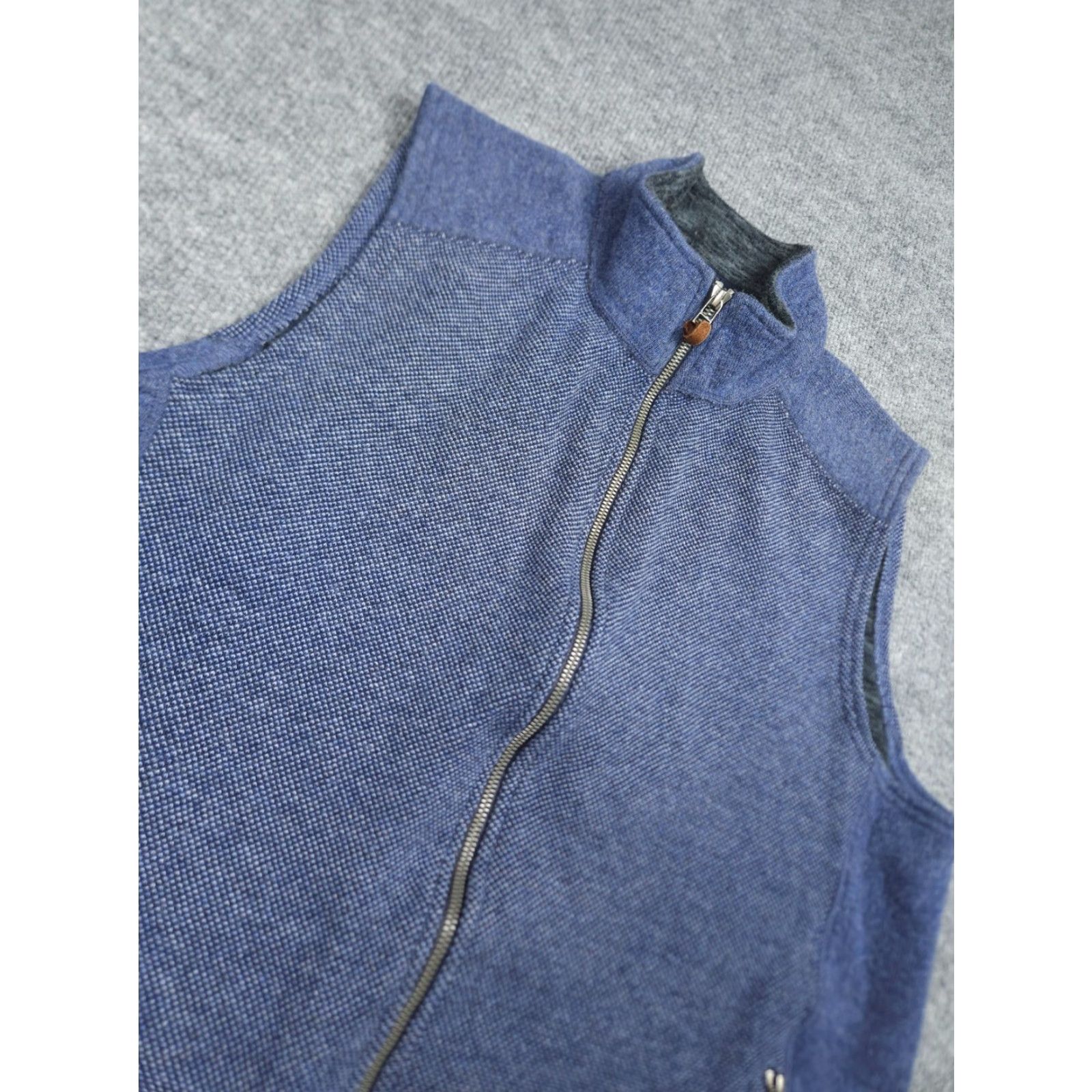 Vintage Overland Vest Mens Large Blue Wool Blend Full Zip Pockets High Neck Vest Size US L / EU 52-54 / 3 - 3 Thumbnail