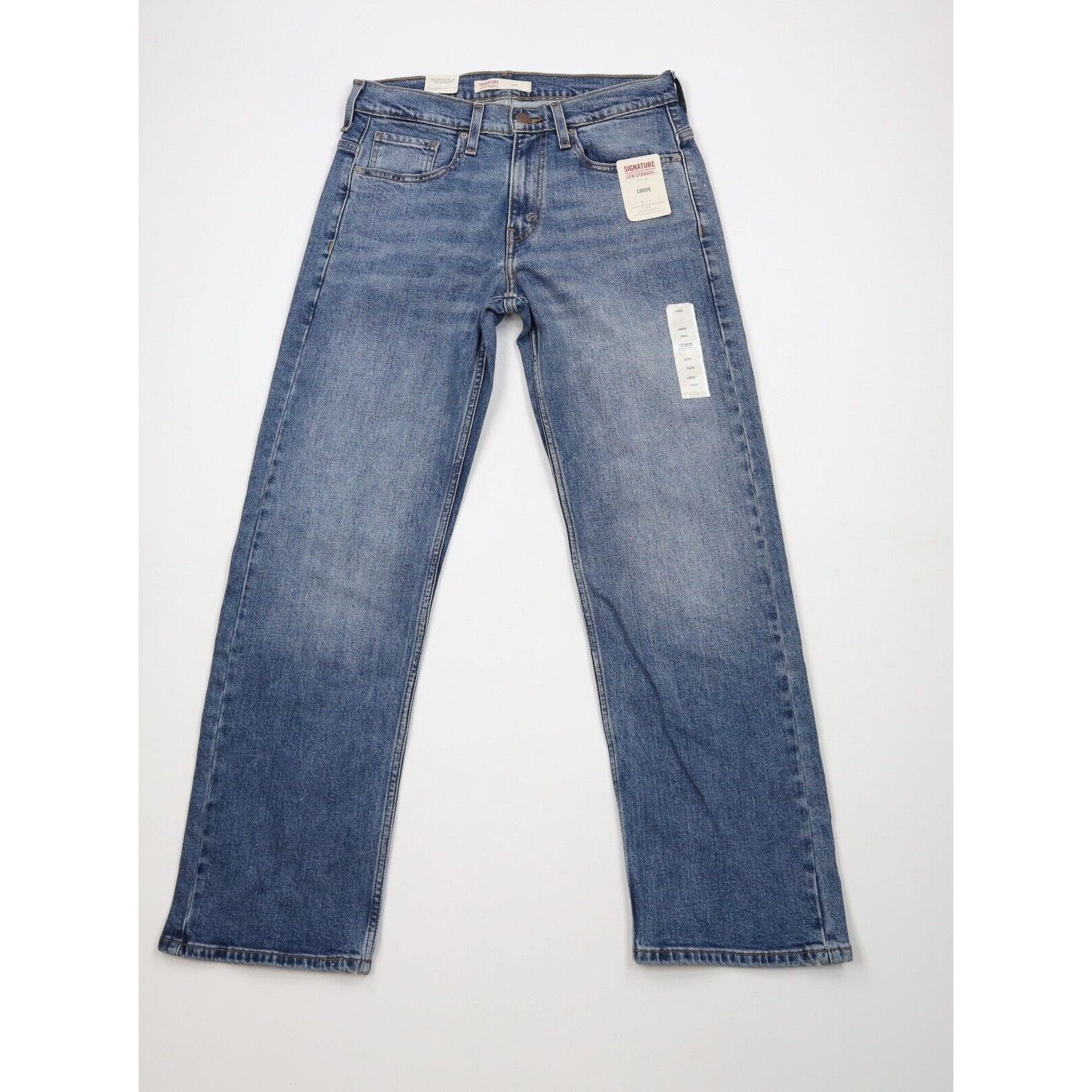 Levi's Deadstock Y2K Levis Signature Loose Fit Stretch Denim Jeans Size US 29 - 1 Thumbnail