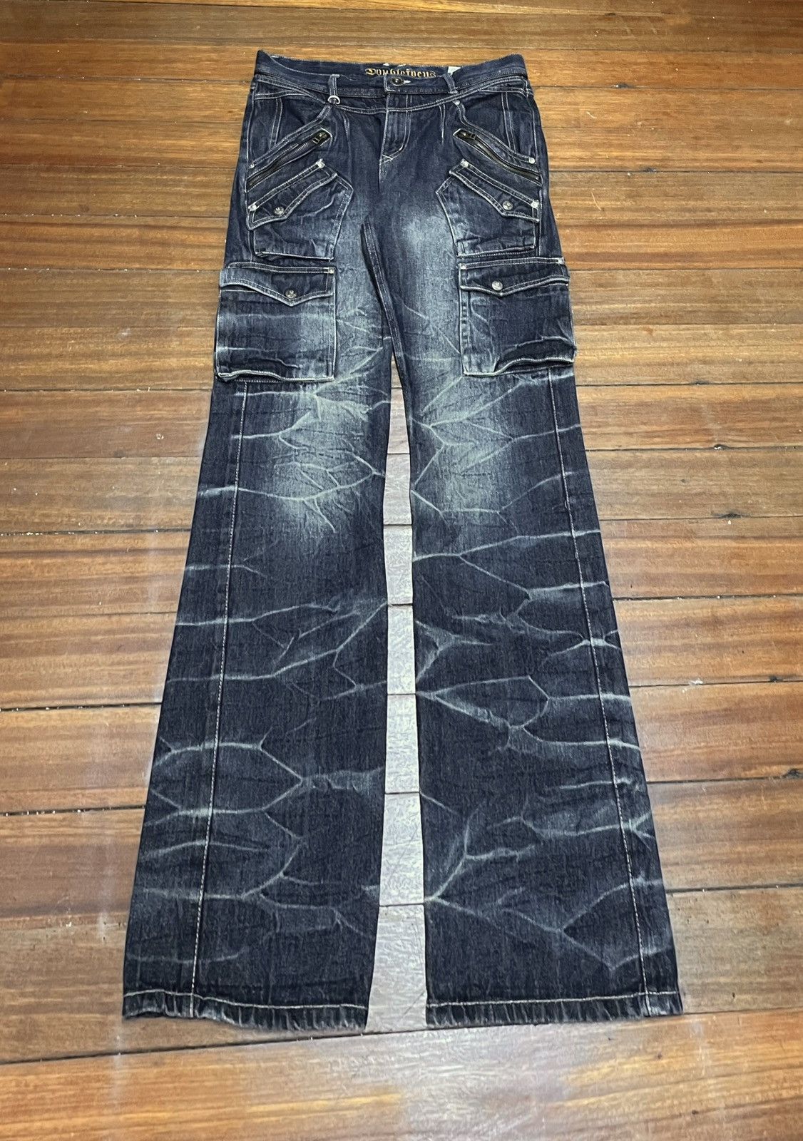 Rare Design Vintage Brand Double Focus Tactical Jeans 1990s