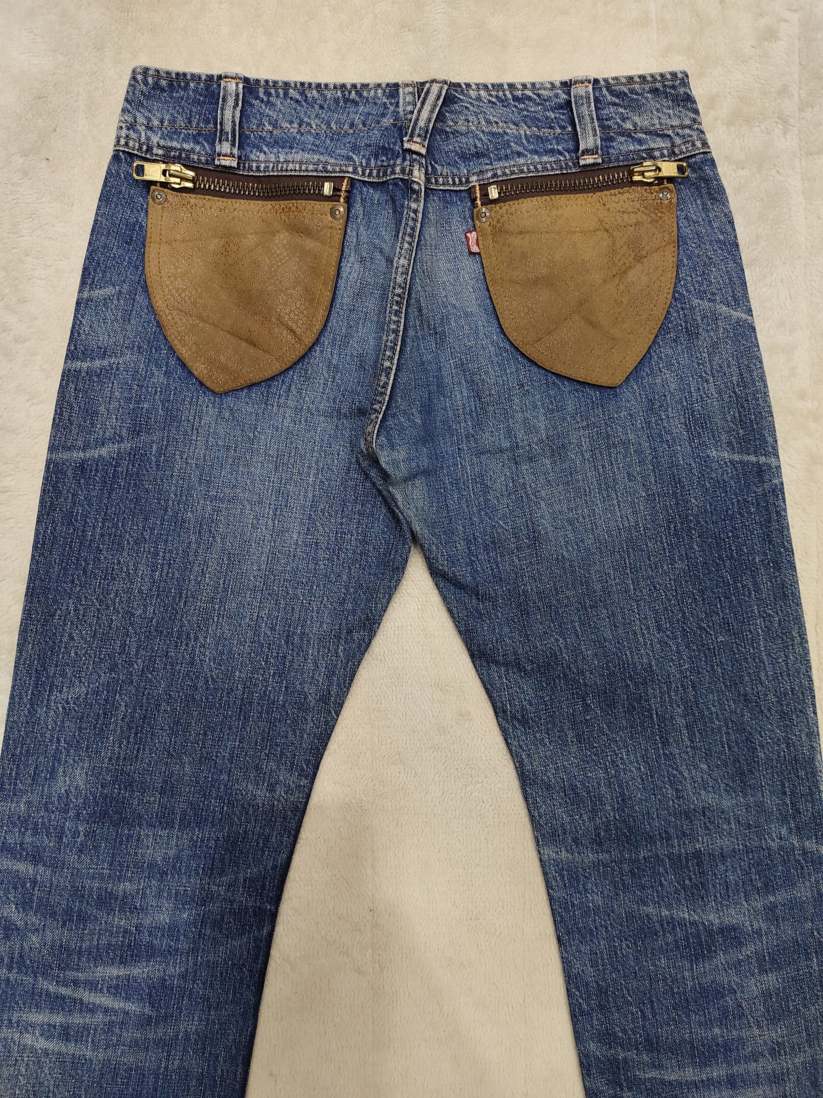 Japanese Brand 🇯🇵 RNA Inc Snake Skin Pattern Leather Pocket Distressed Size 30" / US 8 / IT 44 - 2 Thumbnail