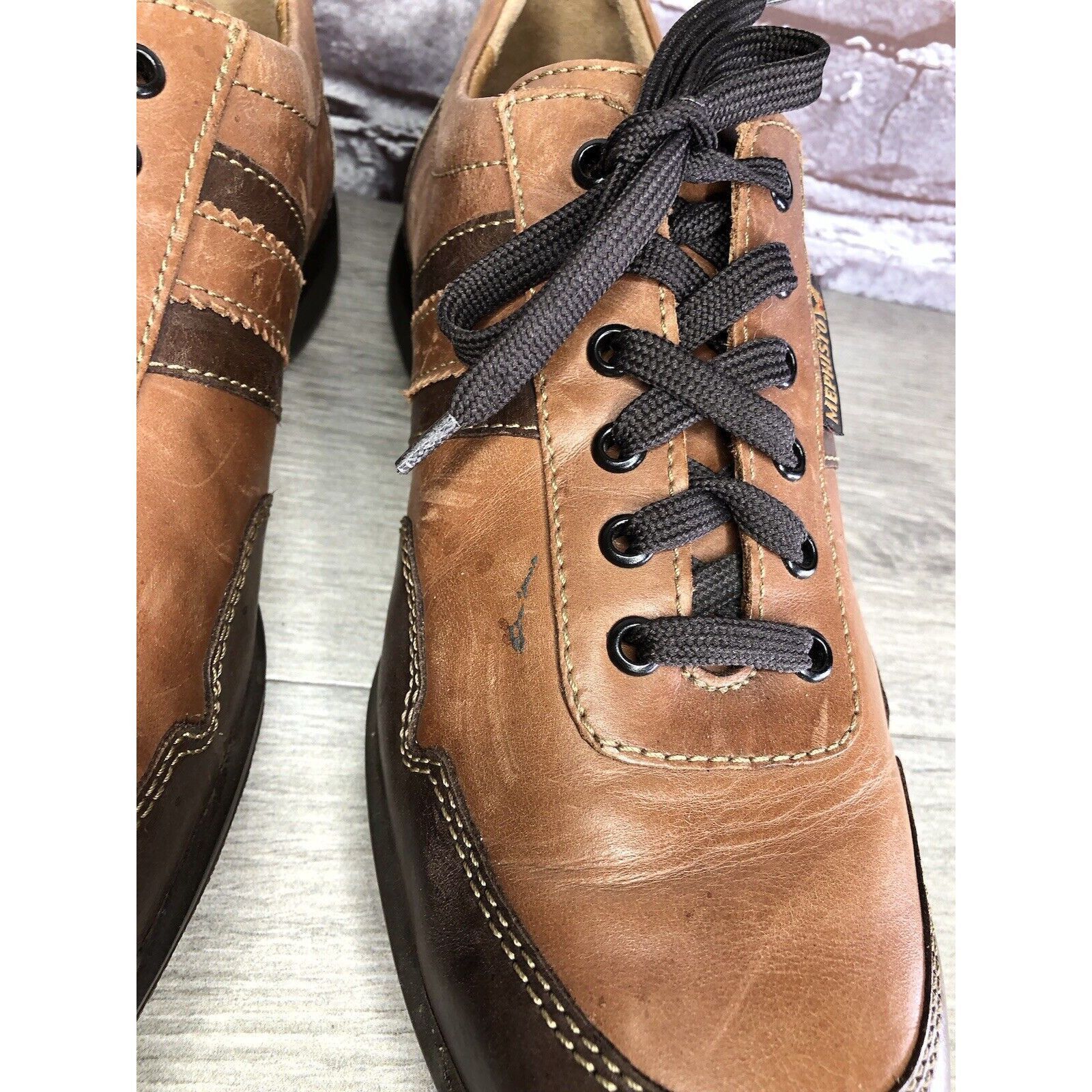 Mephisto Mephisto Air Jet Leather Brown Leather Driving Sneakers Shoe Size US 9 / EU 42 - 8 Thumbnail