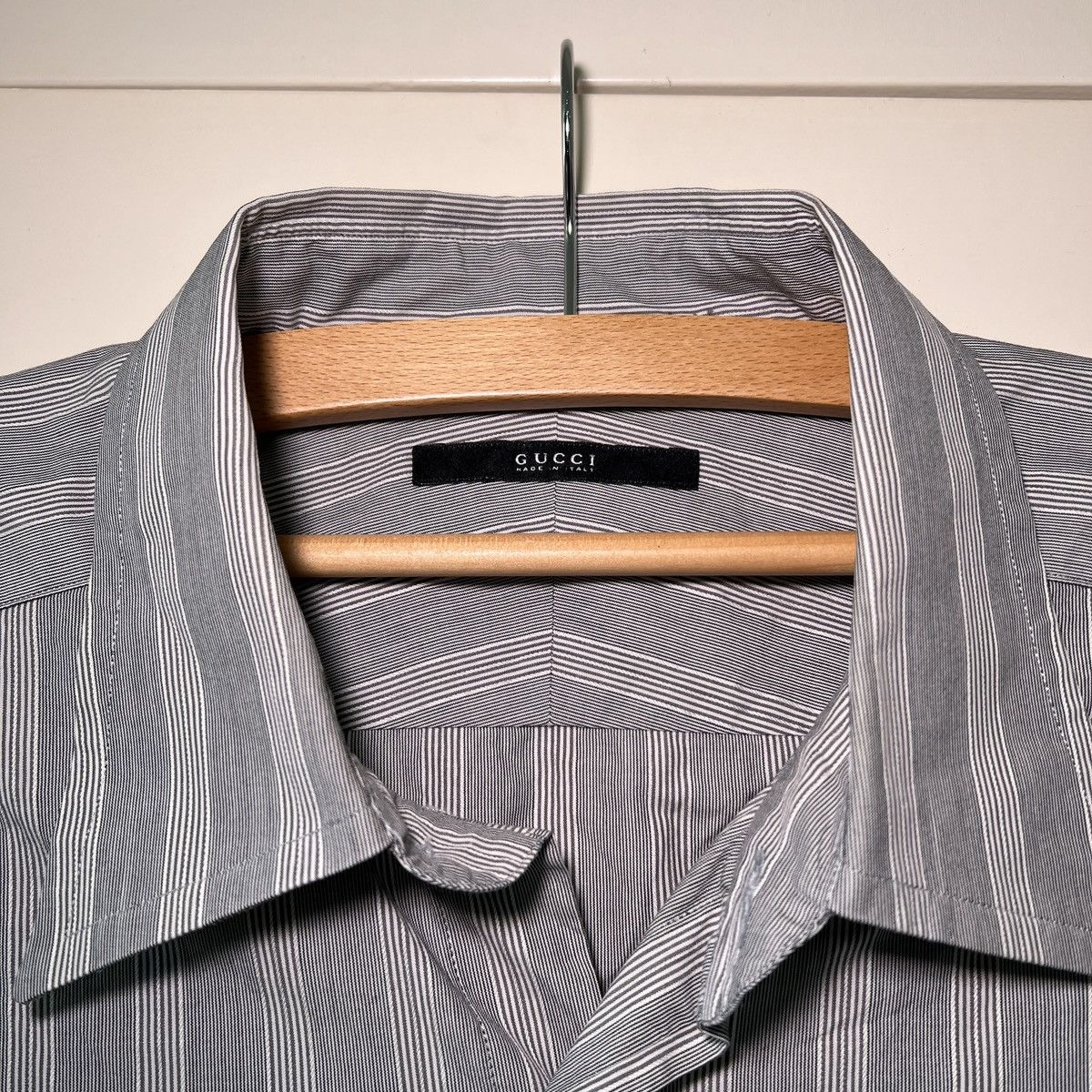 Robert Stock Vintage Denim Varsity Jacket Striped