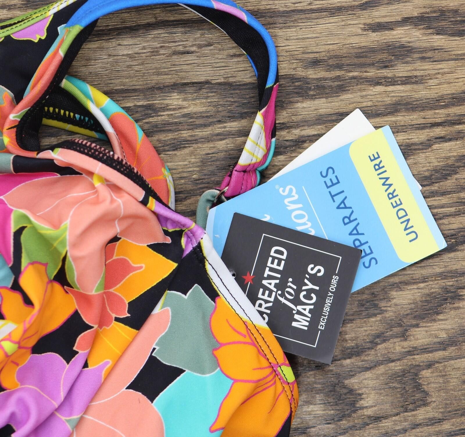 Other Nwt Swim Solutions Swim Top Floral Frenzy Multicolor 18w Size ONE SIZE - 3 Thumbnail